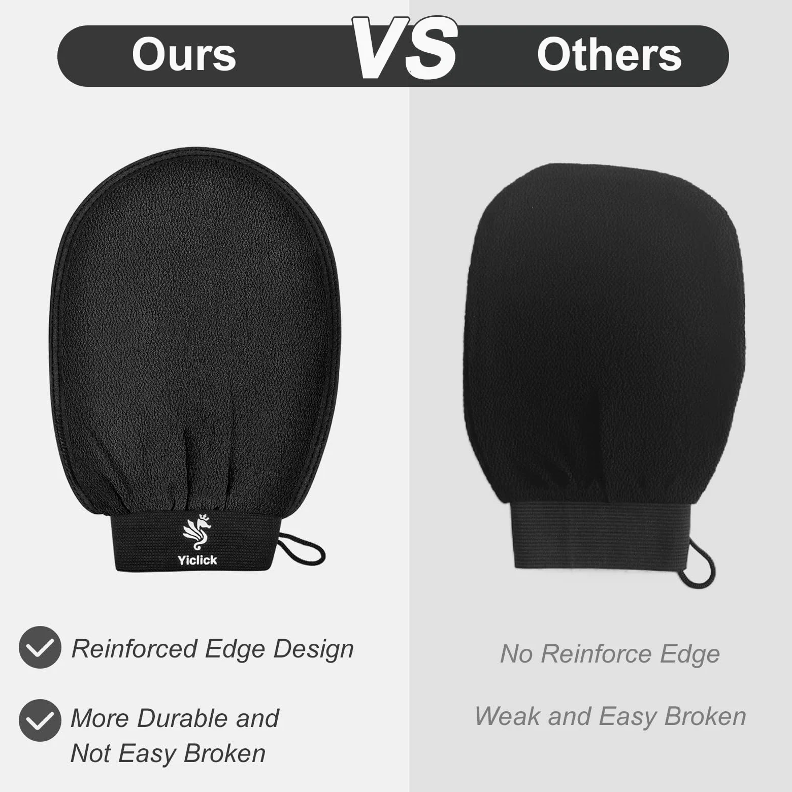 Guantes exfoliantes coreanos 2 piezas, exfoliante corporal para baño ducha exfoliante manopla exfoliación, exfoliante corporal, guante removedor de piel muerta para mujeres hombres