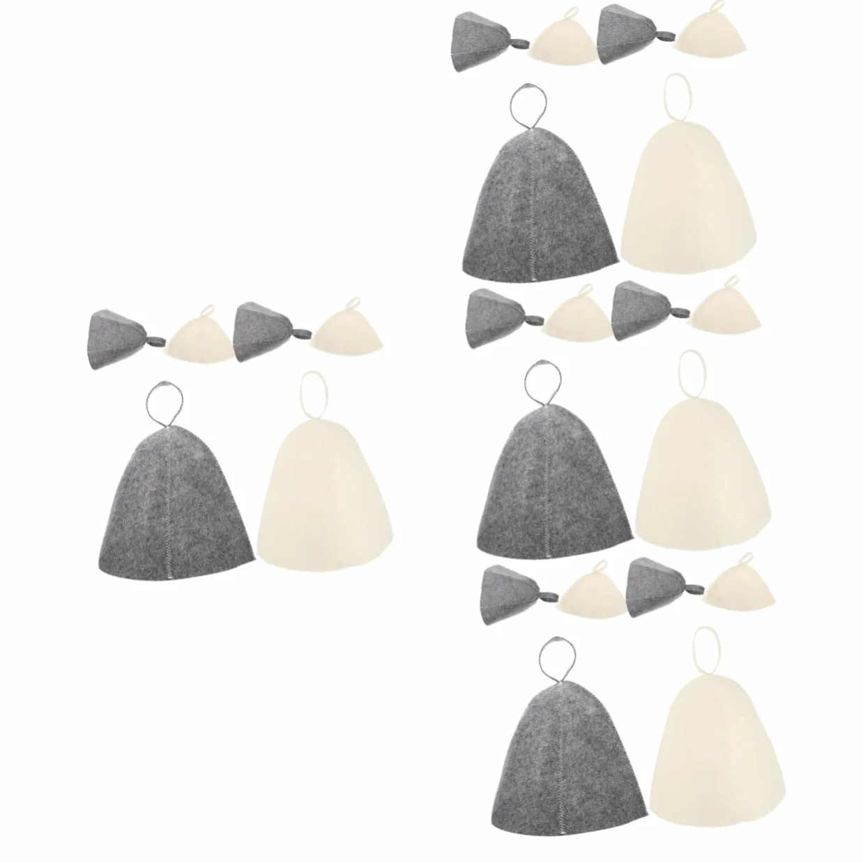 BESPORTBLE Sombrero De Sauna De Fieltro Gorros De Ducha para Mujer Reutilizables Gorro De Natación Sombrero De Copa Accesorios De Sauna Balde Gorro De Baño Tapa Sintió 6 Piezas X 4