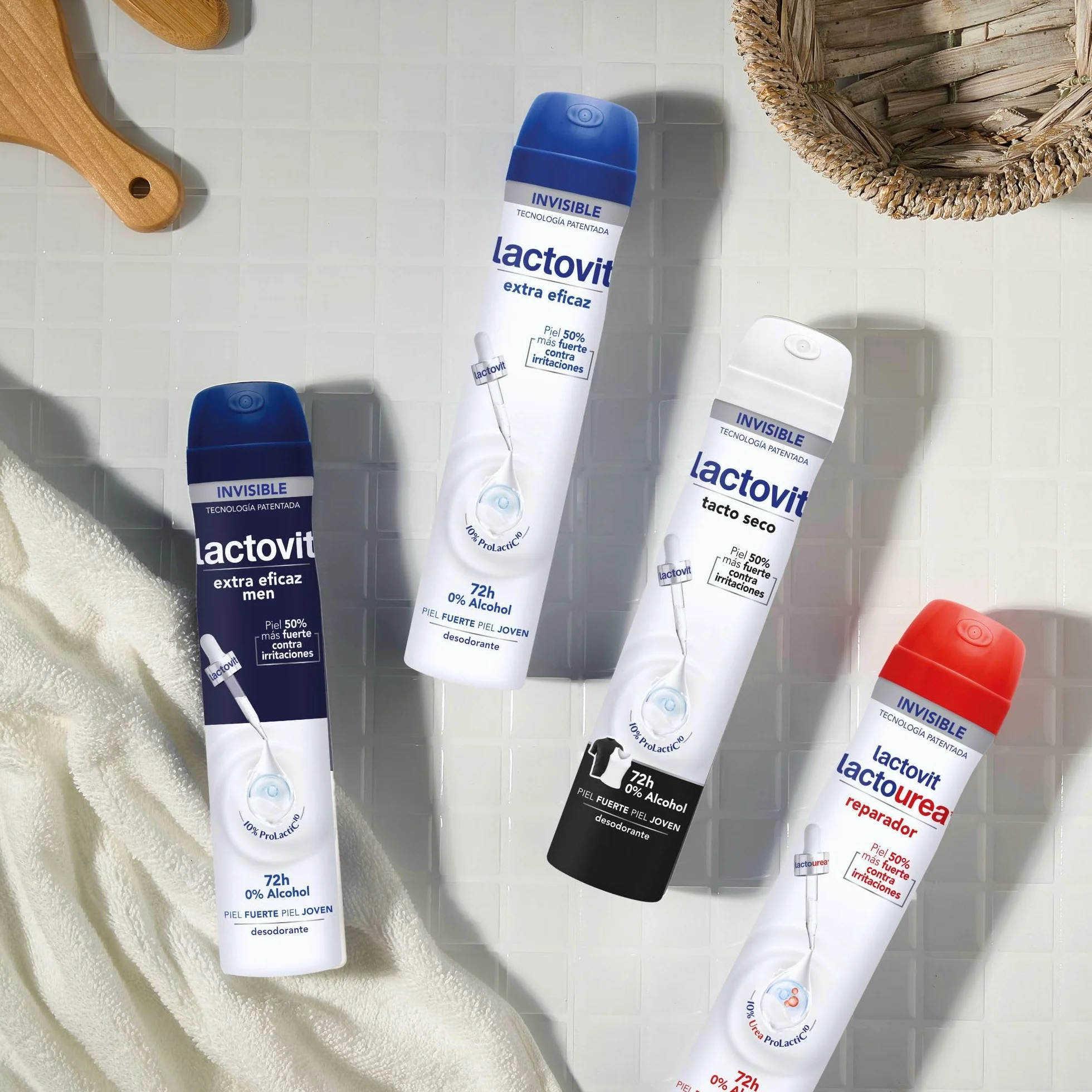 Lactovit Desodorante Extra Eficaz con Microcápsulas Protect 0% Alcohol Anti-irritaciones 72H
