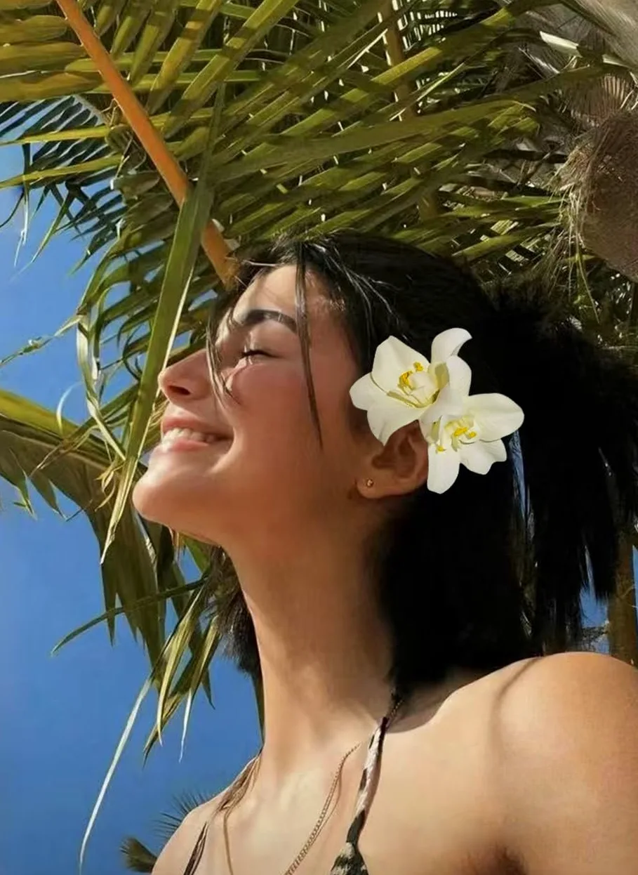 6 pinzas para el pelo de flores hawaianas, 3.5 pulgadas, horquillas de pelo de hibisco de plumeria, pinzas para el pelo para mujeres, bodas, accesorios para el cabello de flores, clip para niñas