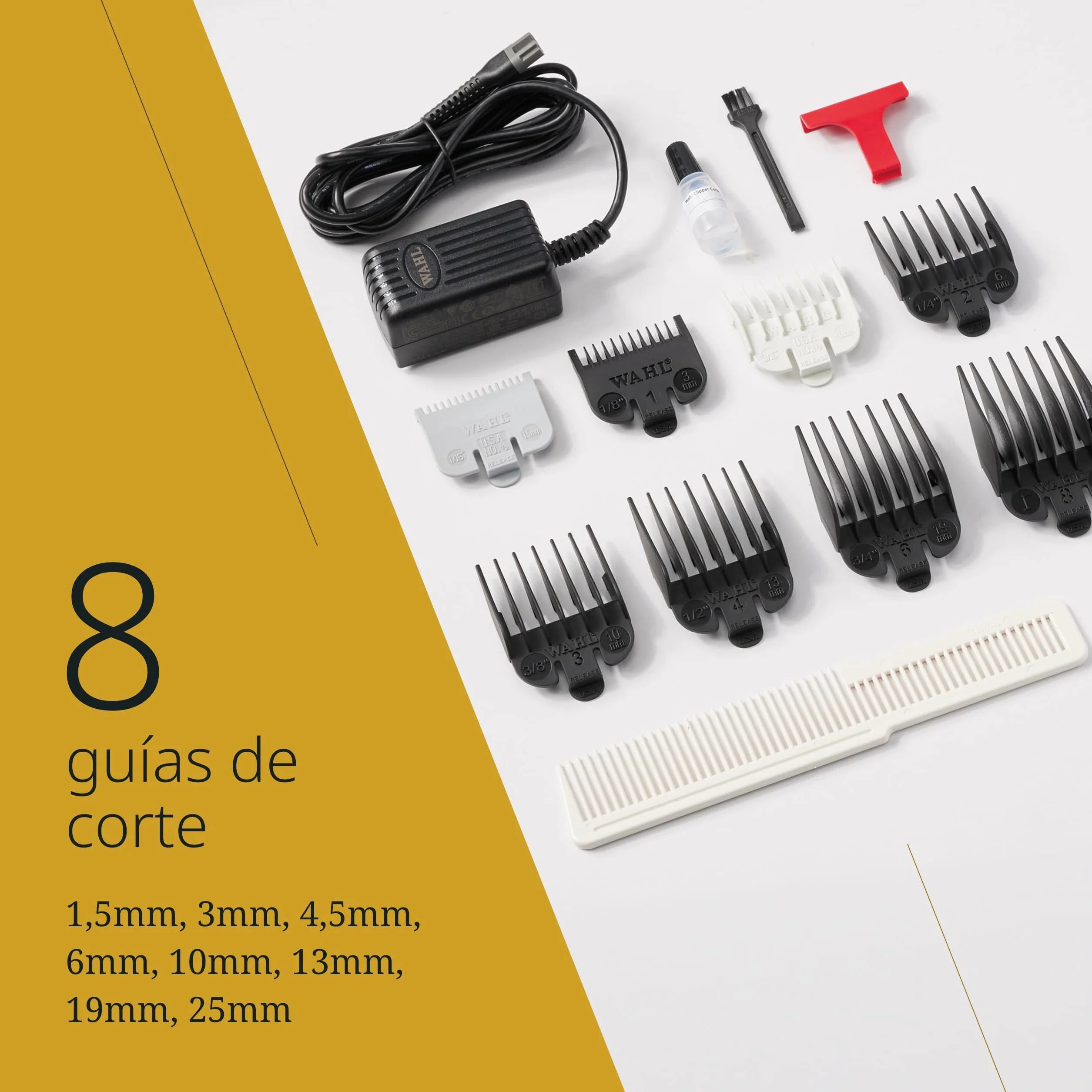 Wahl Cordless Magic Clip Cortapelos para Difuminar Máquina de Cortar Pelo Hombre Rojo