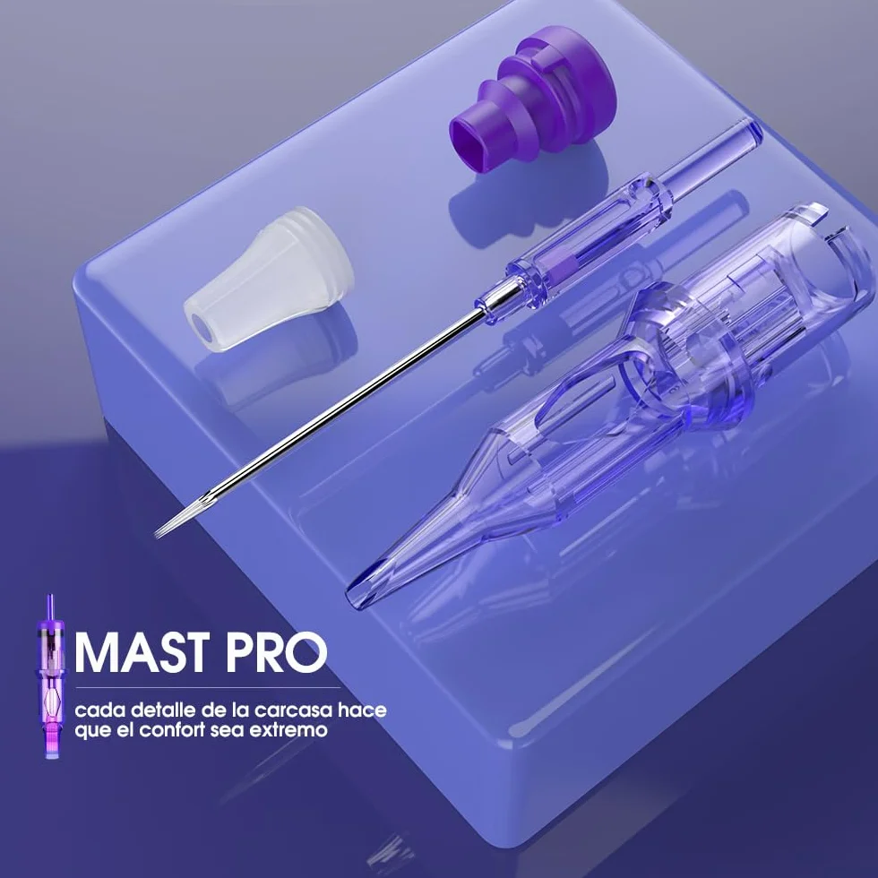 Mast Pro Cartuchos de Agujas de Tatuaje 20 piezas #08 0.25 0801RL standard Round Liner Tattoo Needle Cartridge para Máquina de Tatuajes