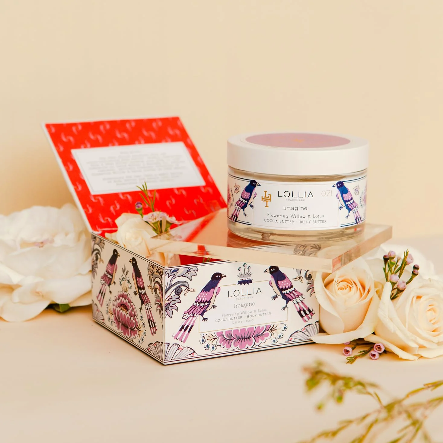 Lollia Imagine Body Butter | Hidratante corporal nutritivo | Hidratante y suave | Los mejores ingredientes incluyendo manteca de karité y manteca de cacao | 155 g