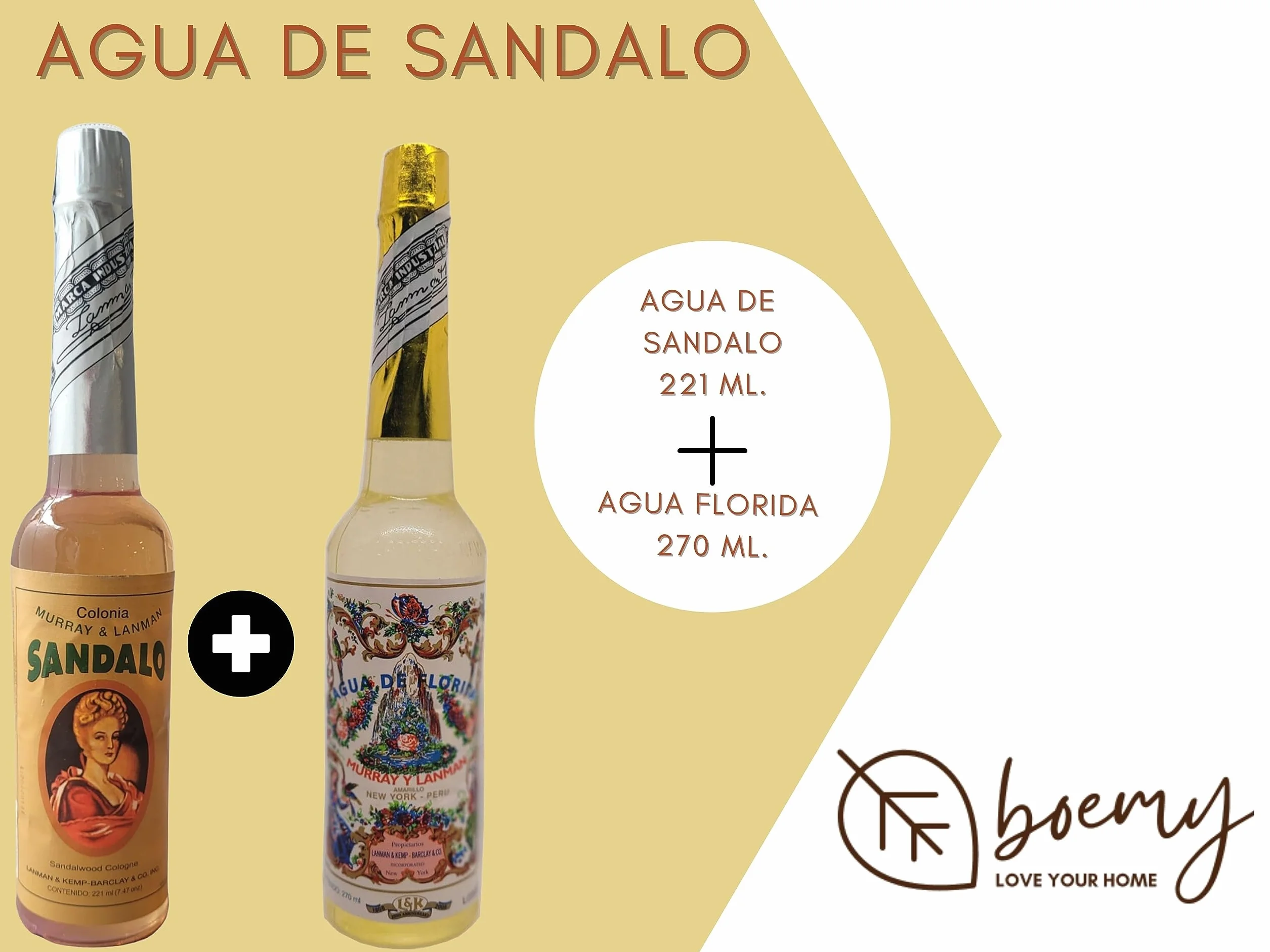 BOEMY Set de Fragancias Sándalo y Florida 221 ml 270 ml