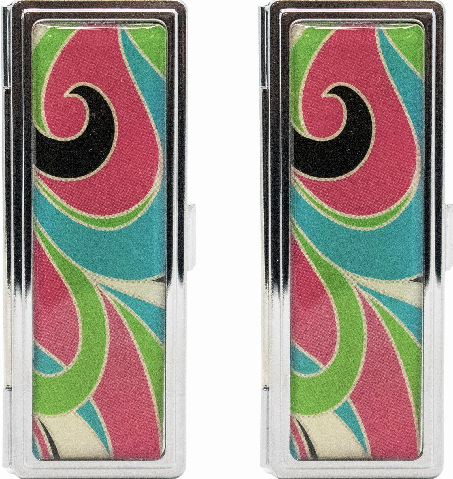Stephanie Imports Estuche de viaje con caja de pintalabios con espejo remolinos coloridos