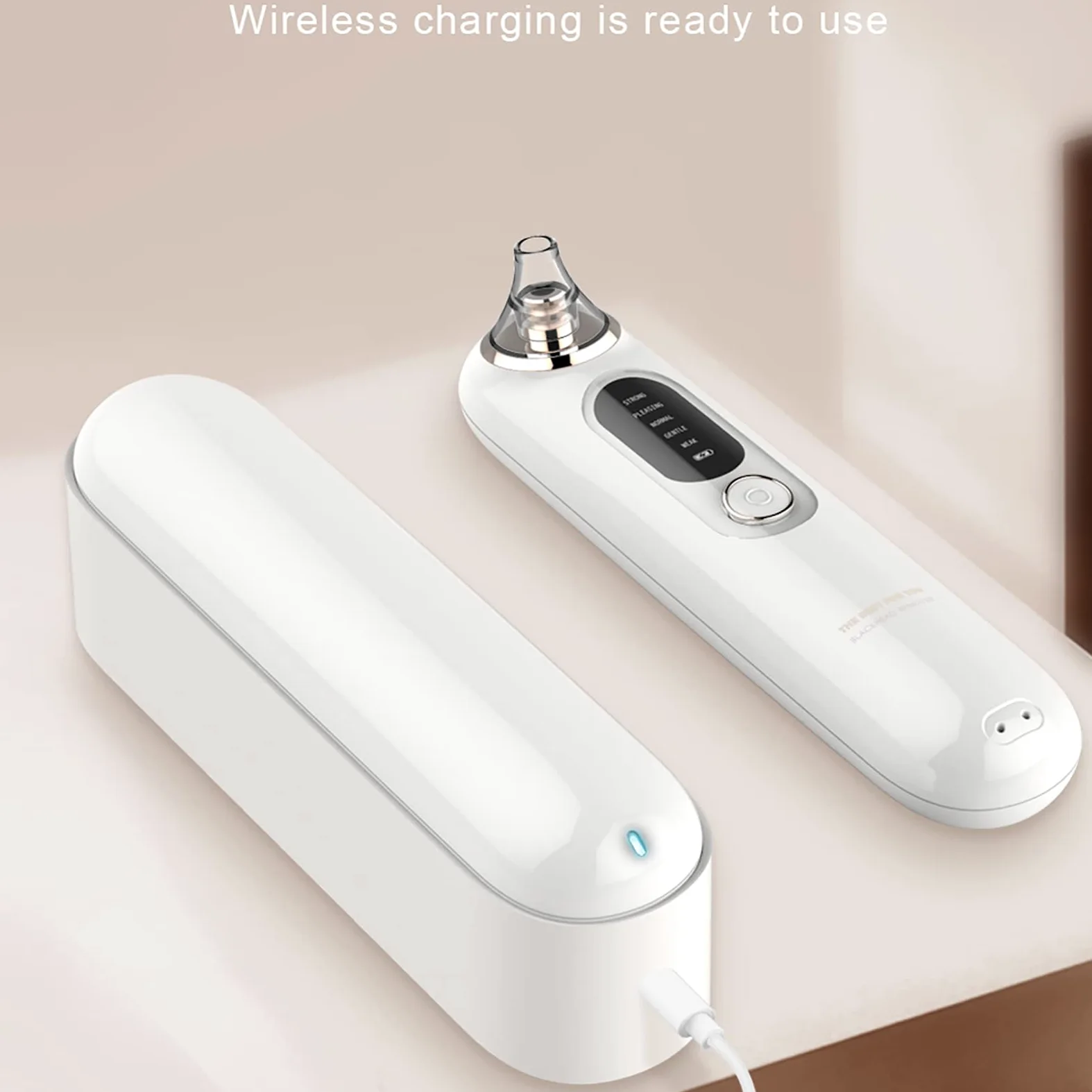 Herramienta extractora de puntos blancos para acné y comedones, limpiador de poros facial, limpiador eléctrico de poros, herramienta de succión de puntos negros, aspiradora de poros para eliminar
