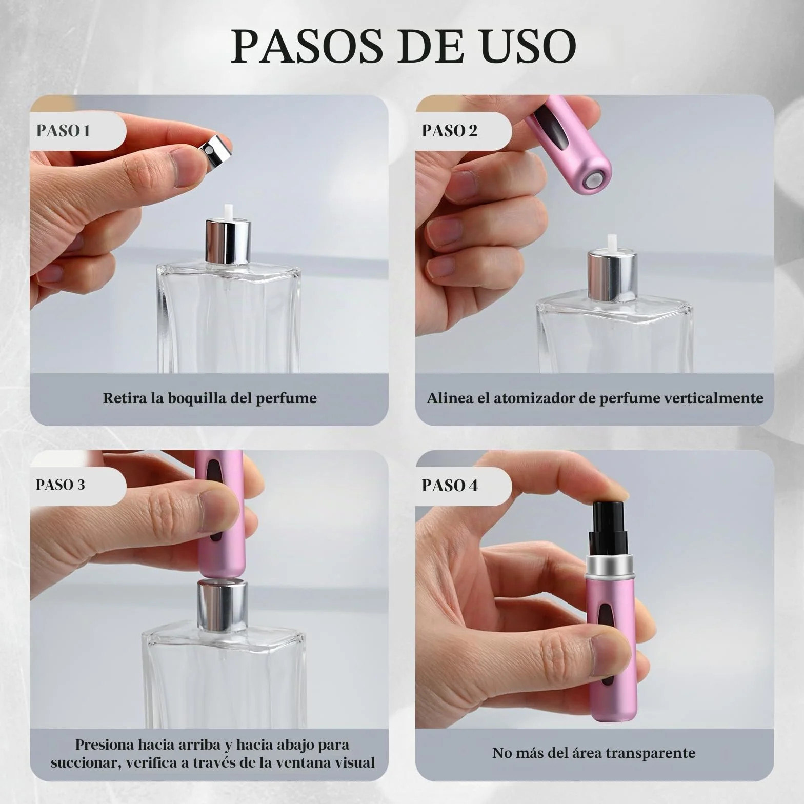 Atomizador Perfume Recargable 5ML Mini Frasco sin Fugas 12 PCS