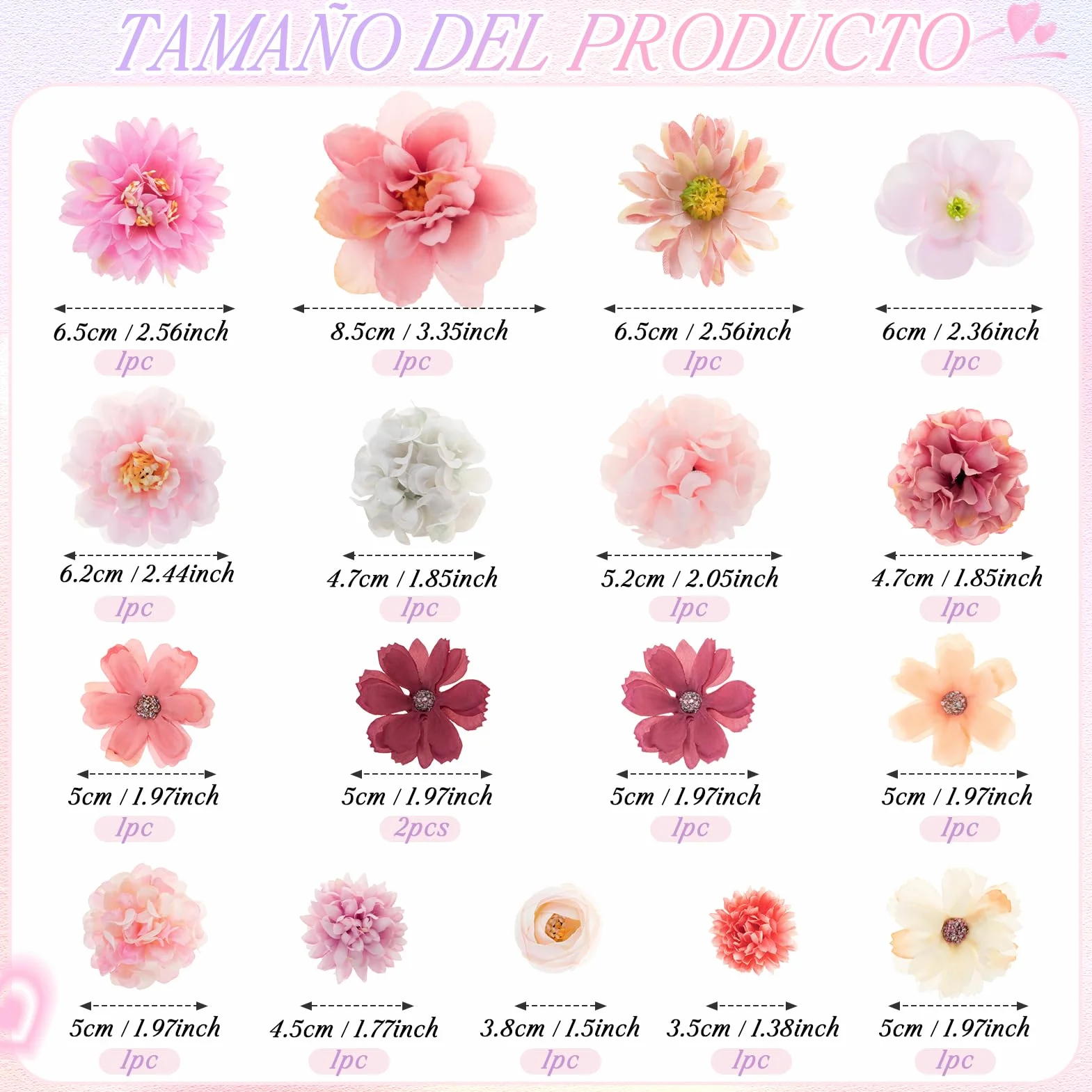 Kiiwah 18 Piezas Pinza Pelo Flor Mujer Niña, Flores Hawaianas Horquillas Flor Artificial