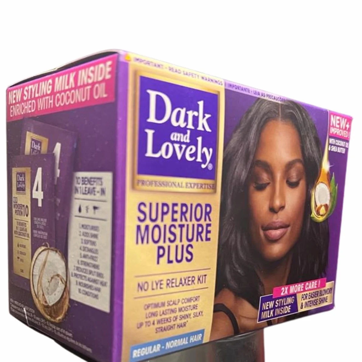 Dark and Lovely Oscuro y Lovely humedad Plus no Lye Relaxer normal