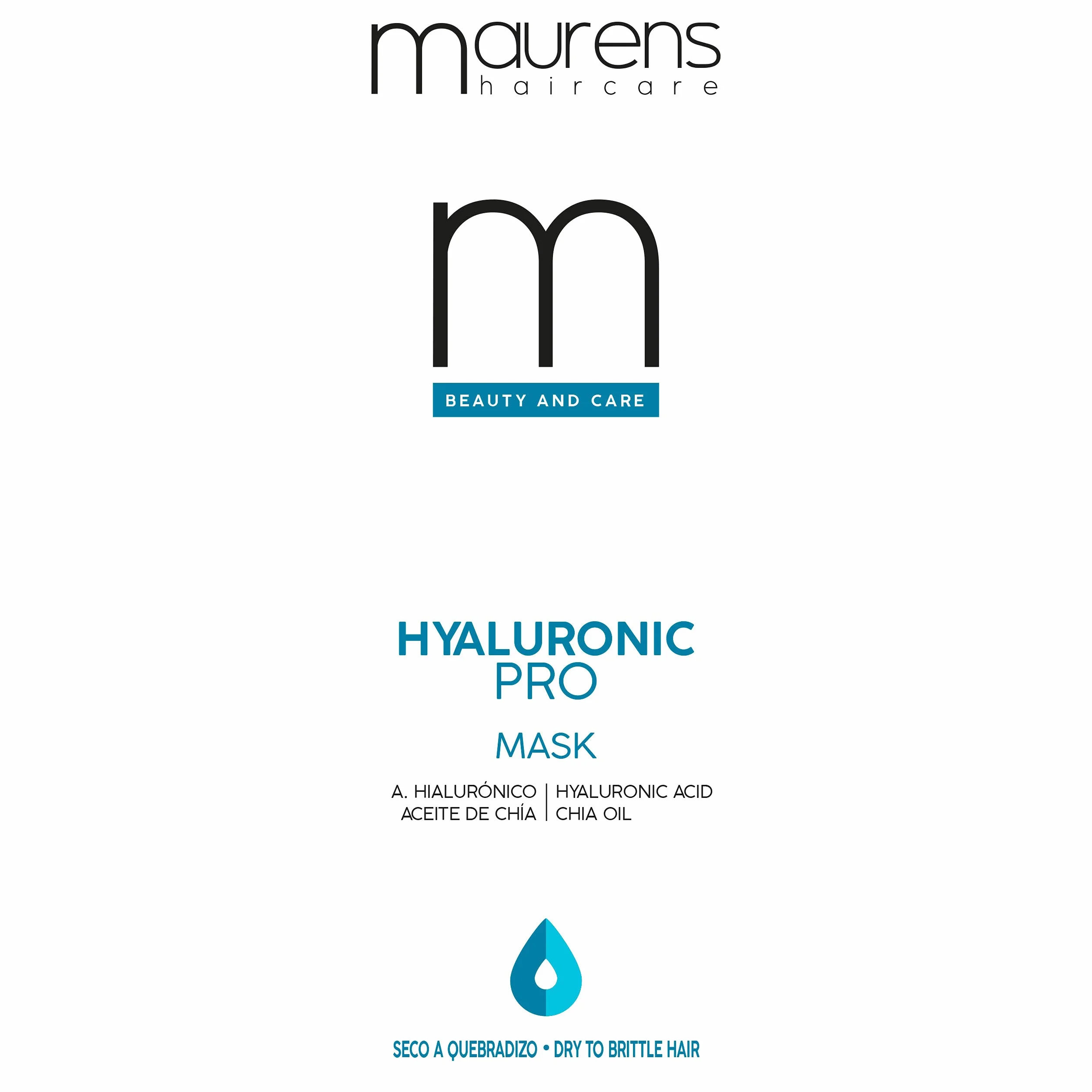 Maurens Mascarilla Capilar Superhidratante Hyaluronic Pro con Ácido Hialurónico y Aceite de Chia 250 ml