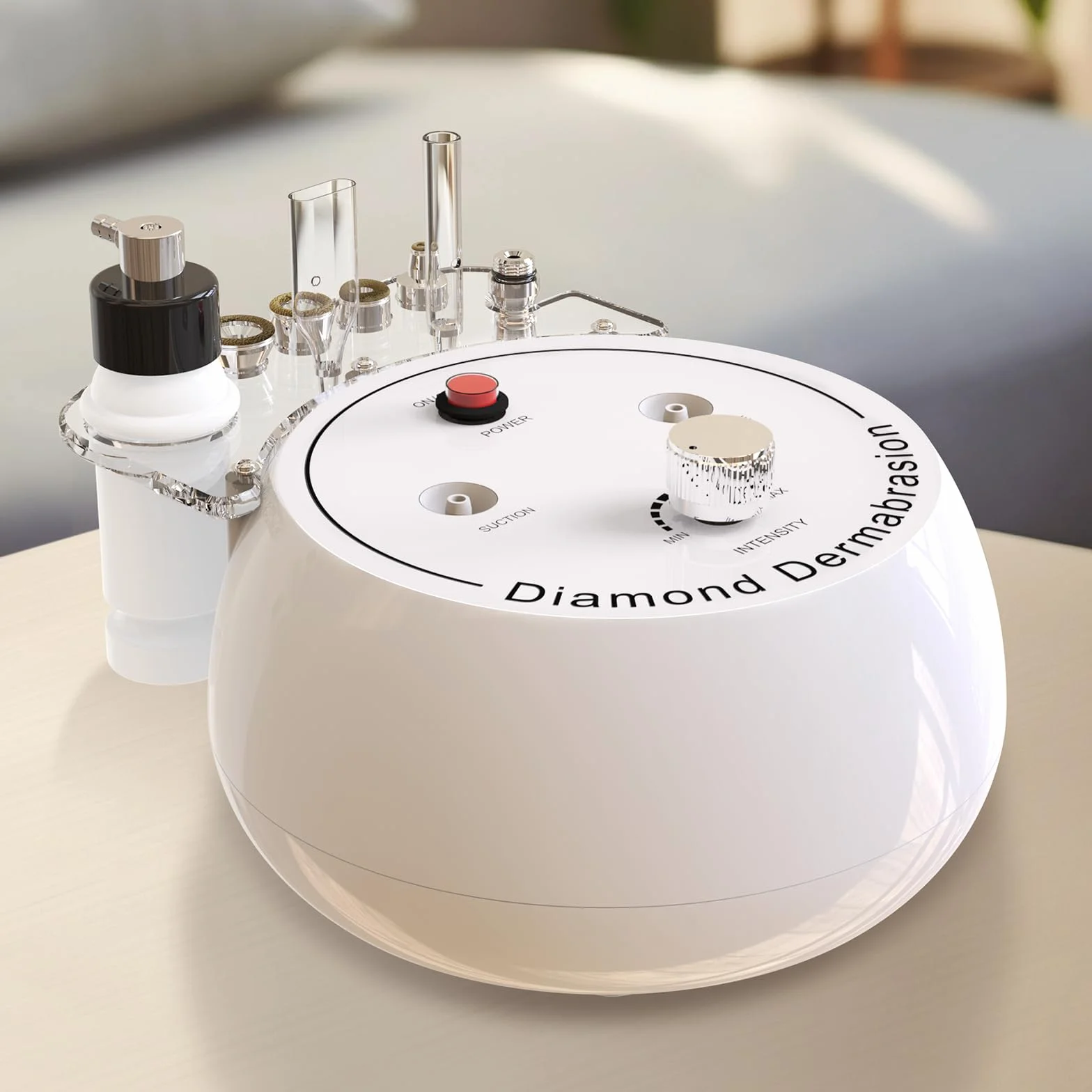 3 en 1 Dispositivo de Microdermoabrasión de Diamante, Dispositivo de Dermoabrasión para Exfoliación y Eliminación de Puntos Negros, Dispositivo de Cuidado Facial para Uso en Spa en Casa
