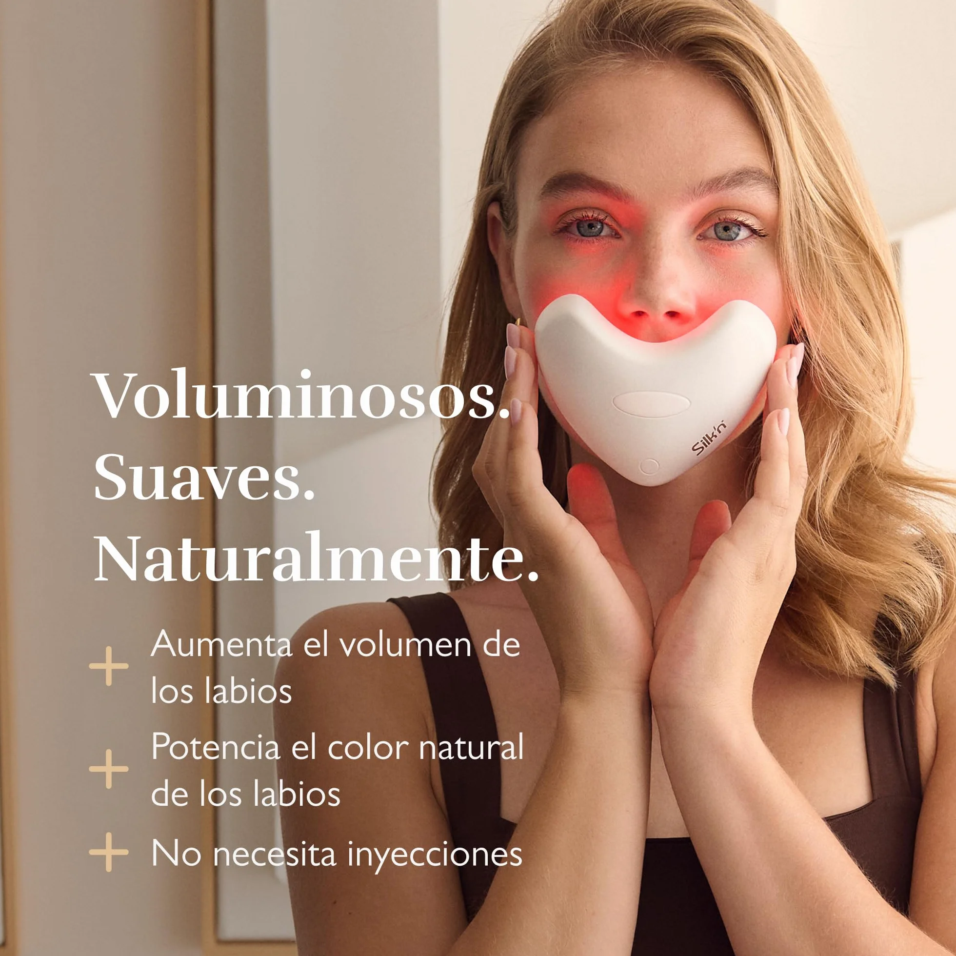 Silk'n Lumilips LED Máscara para Labios - Dispositivo Rejuvenecer Volumizar Luz Roja Recargable Blanco