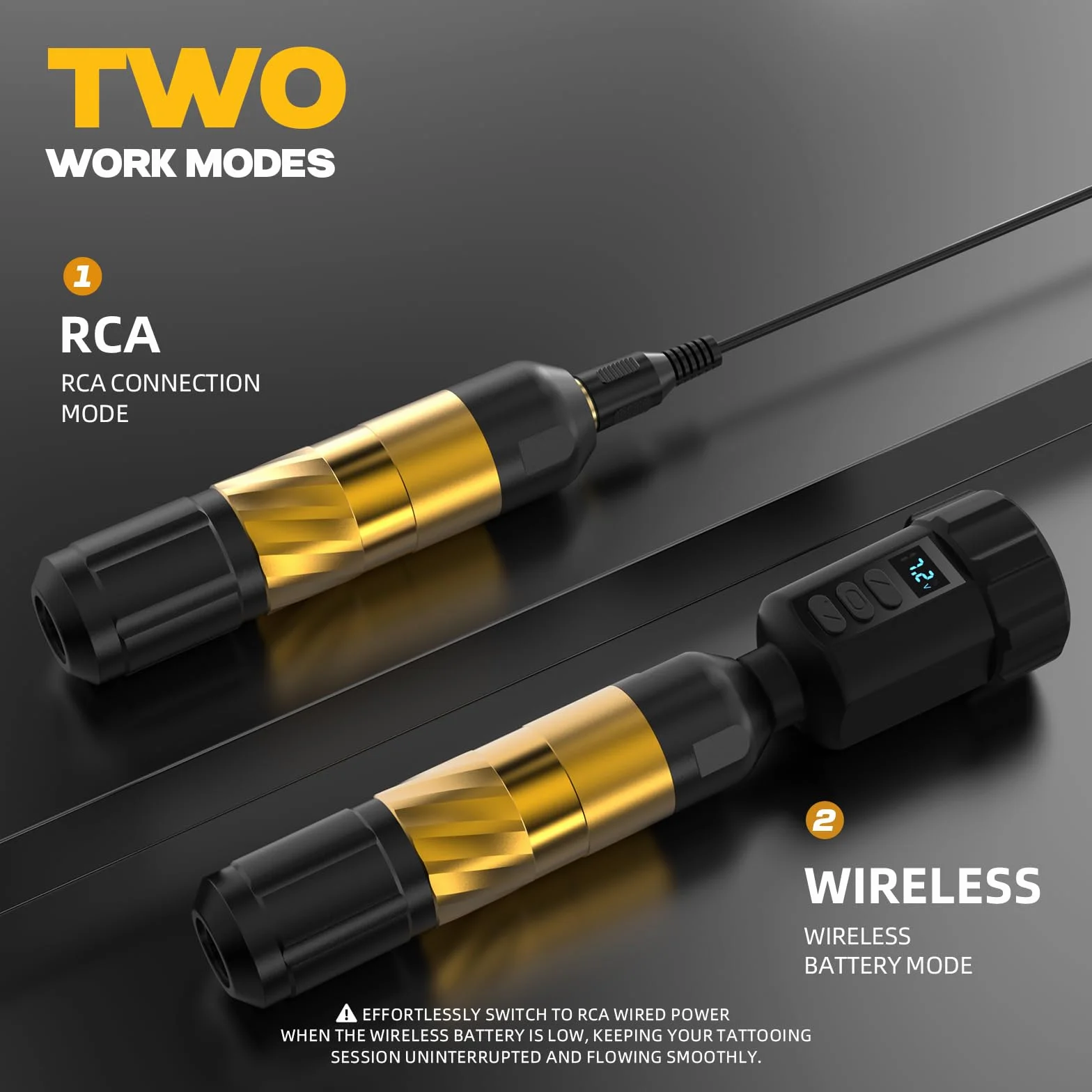 Kit ANTIKE Maquina de Tatuar Pro Maquina de Tatuaje con LCD Baterias 2pcs * 1500mAh y 20 Buen Agujas para Tatuaje, Tintas Colores Set y Todo Accesorios para Tatuaje AK-TK3001EU-9