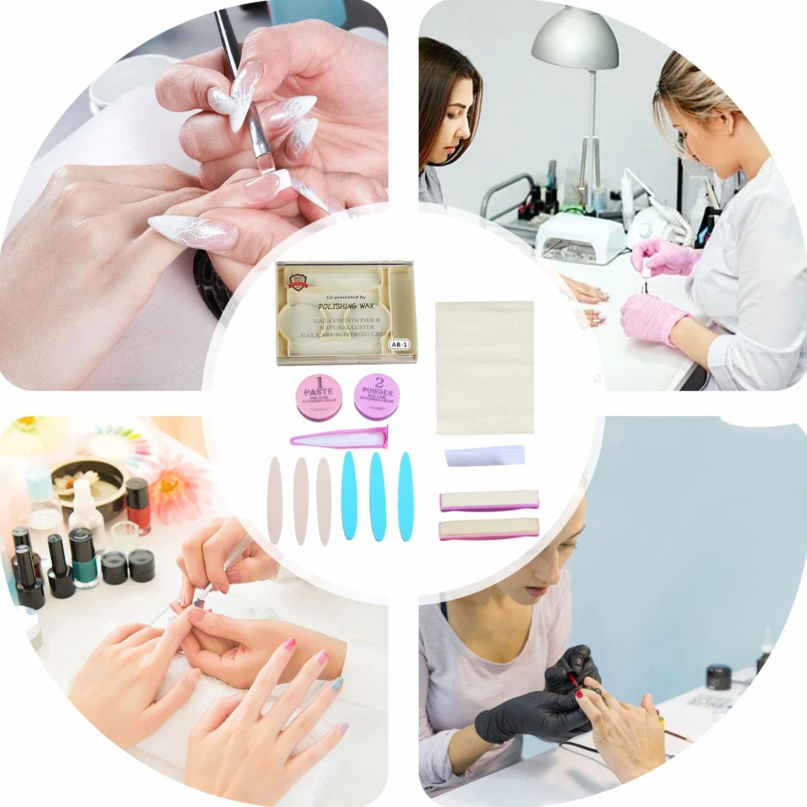 Kit de Manicura Con de para | Juego de Herramientas de Manicura para Pulir Uñas Para Mujeres Niñas Principiantes Salón en Casa Citas Boda Diario Fotos San