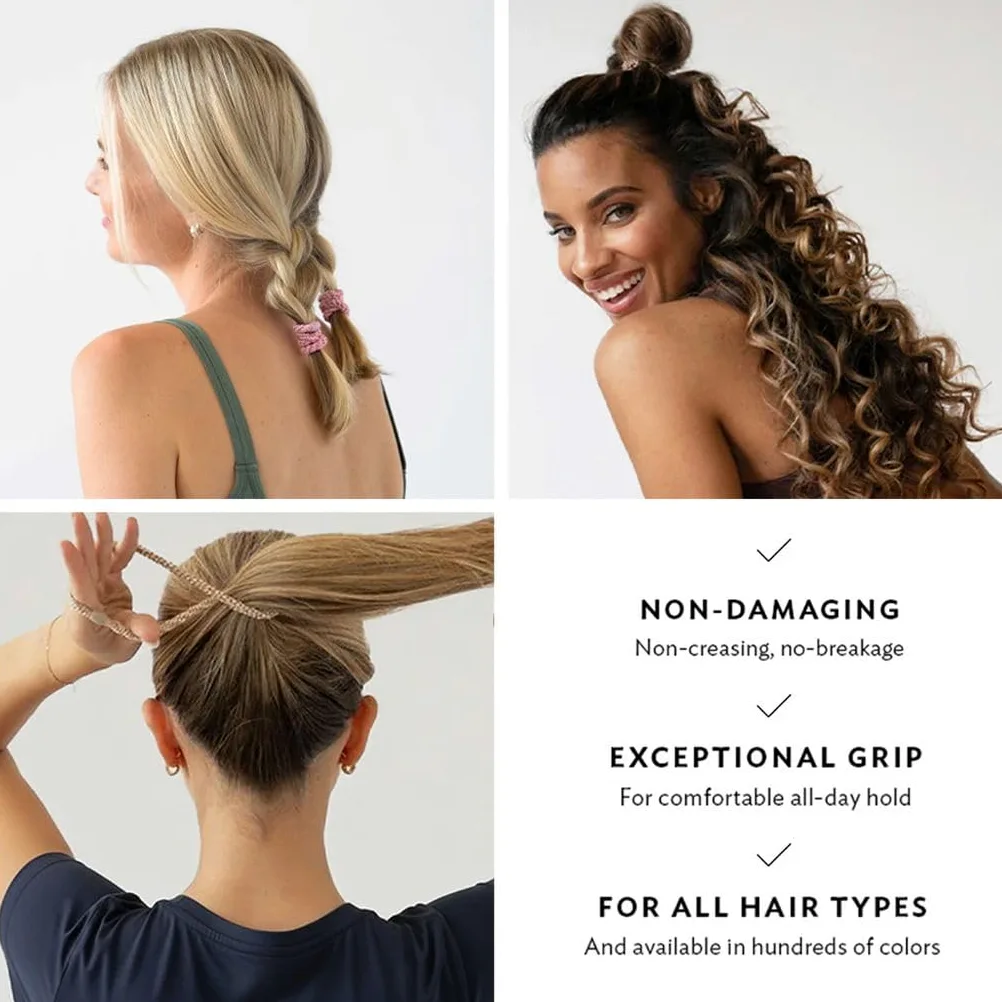 L. Erickson Tubo de poni Grab & Go marrón y negro, paquete de 15, neutrales Nouveau | Lazos para cabello grueso, bandas gruesas sin arrugas con fuerte sujeción, diseño sin daños, mezcla neutra moderna