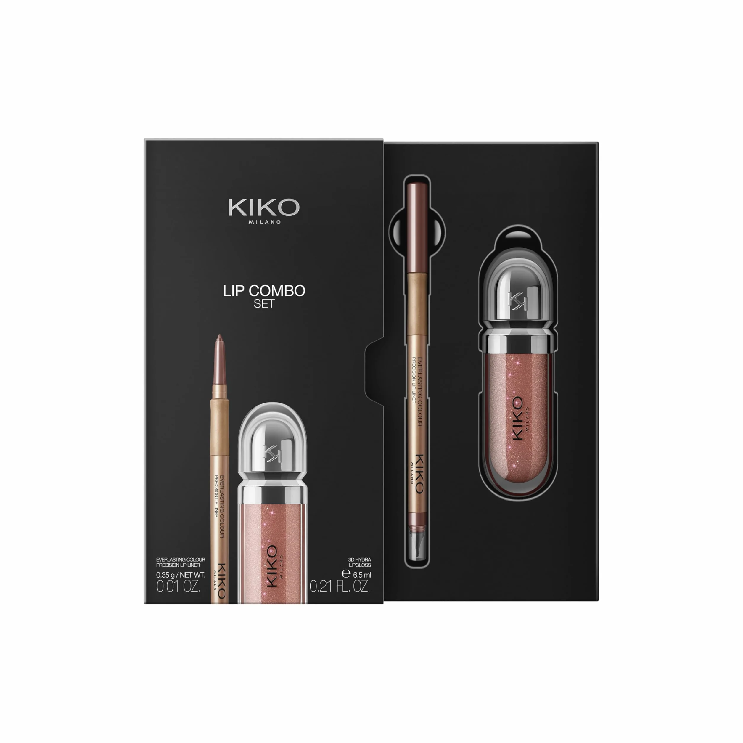 KIKO Milano Lip Combo Set 03: Brillo De Labios Hidratante Y Lápiz De Labios
