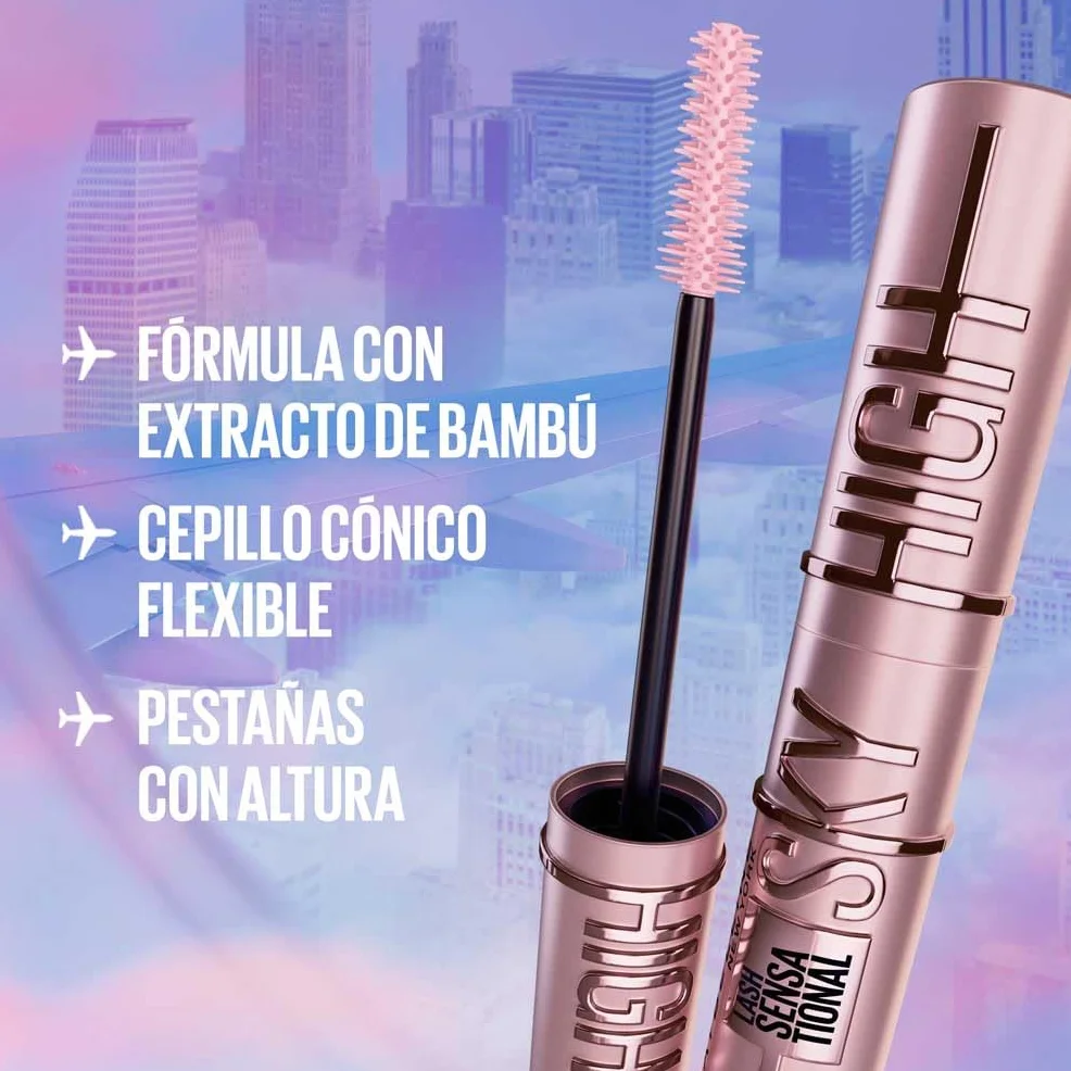 Maybelline New York Lash Sensational Sky High Máscara de Pestañas Volumen y Longitud Negro 7,2 ml