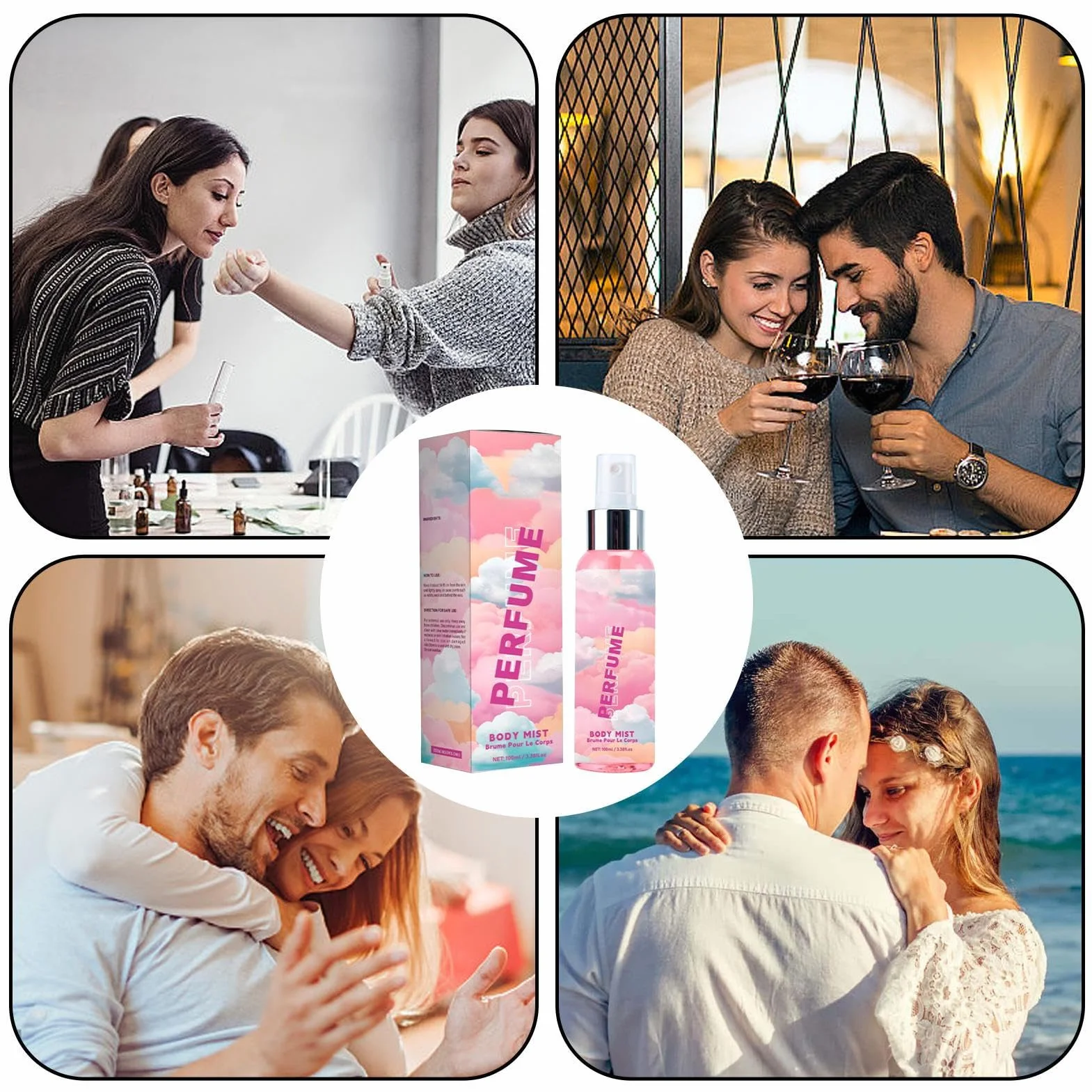 Spray perfumado para mujer 100 ml algodón de azúcar boda cita noche