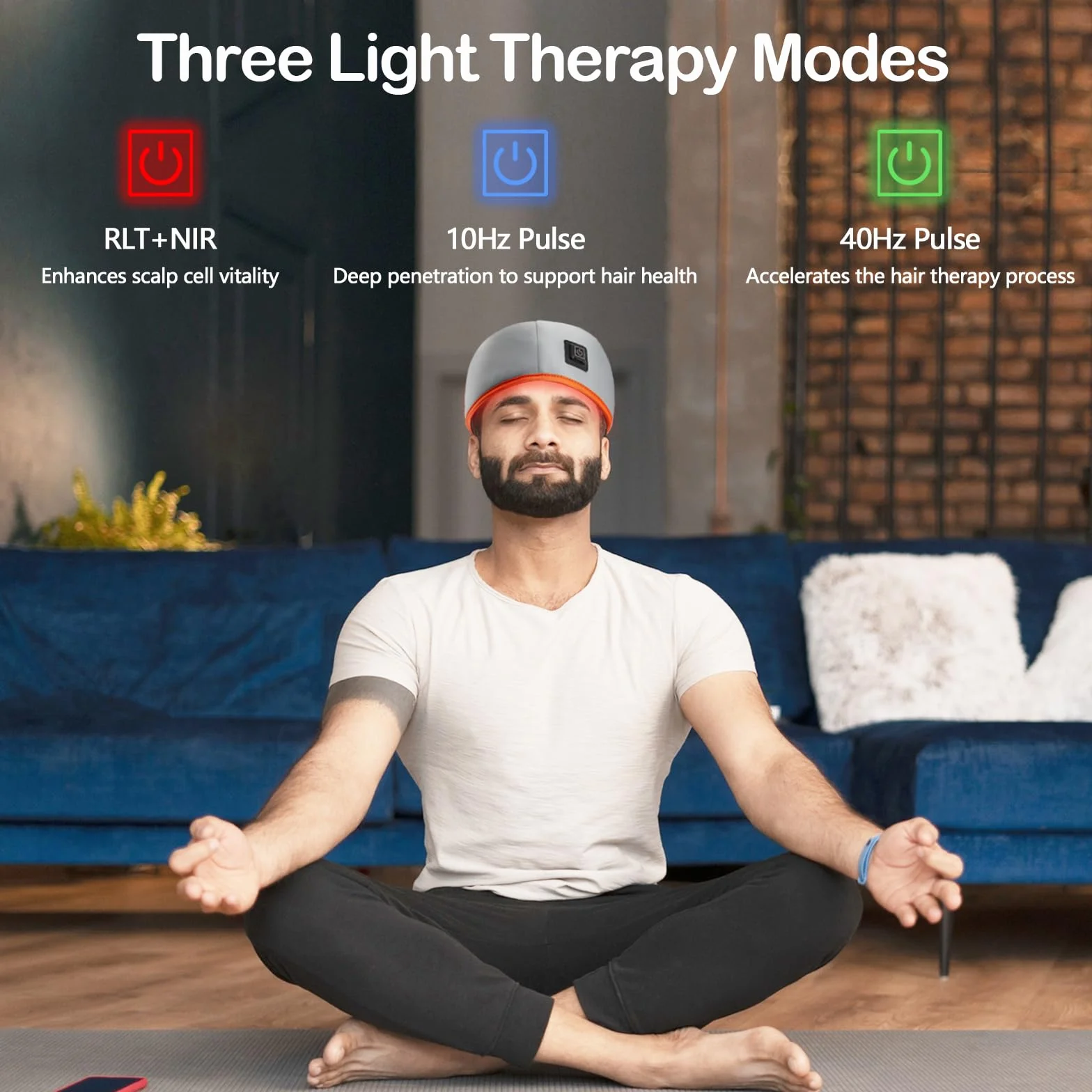 Gorro terapia luz roja 120 LEDs 660/850 nm infrarrojo cercano crecimiento capilar