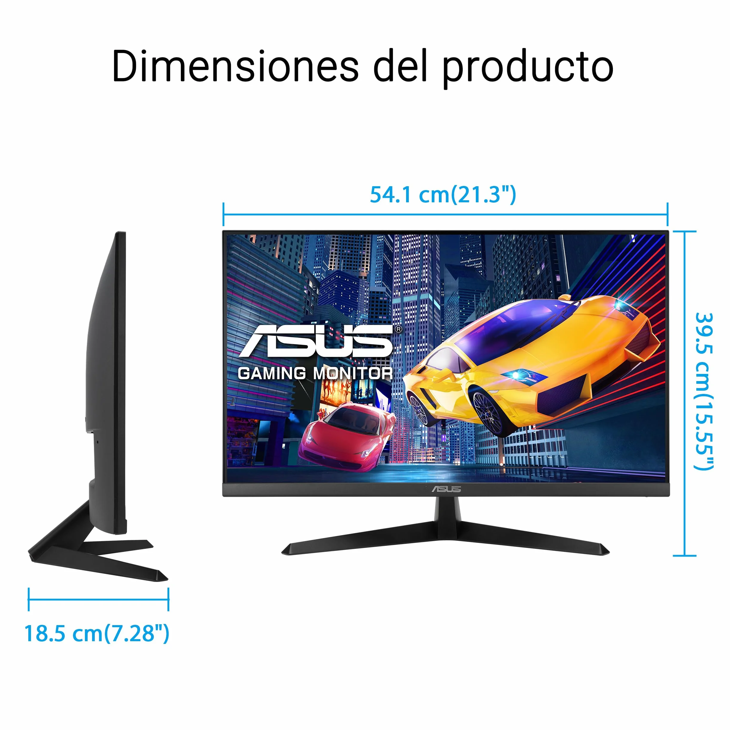 ASUS VY249HGR Monitor Gaming 23.8" FHD 1920x1080 IPS 120Hz 1ms Adaptive Sync Eye Care Plus