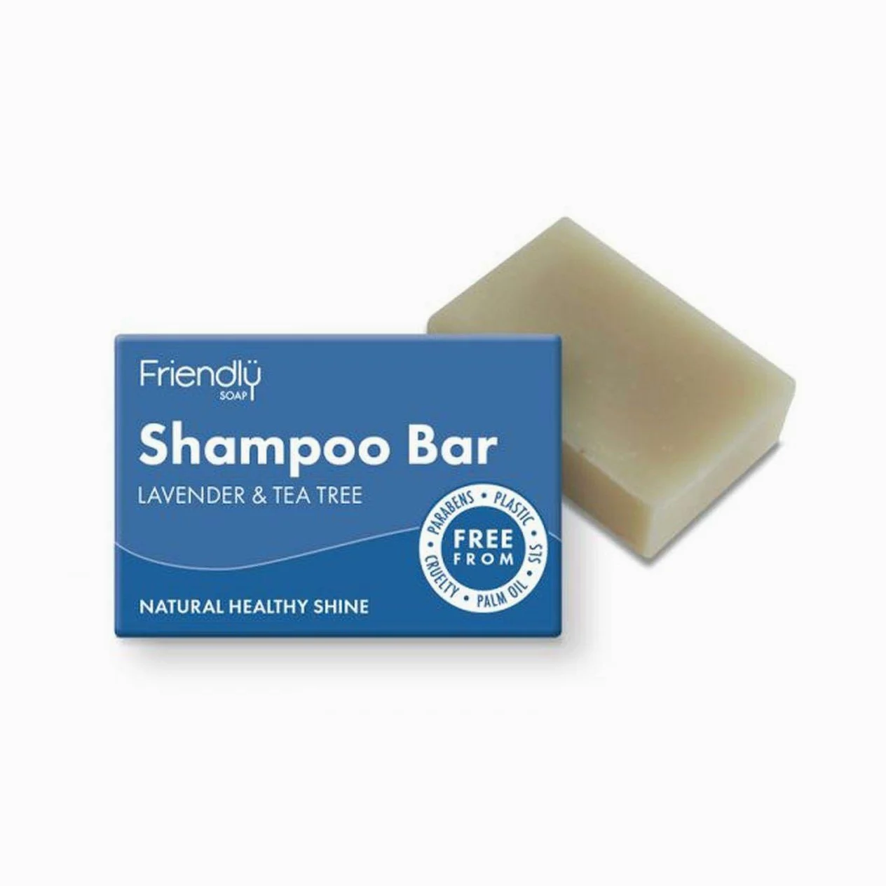 Friendly Soap - 2 barras de champú natural de lavanda y árbol de té, 95 g