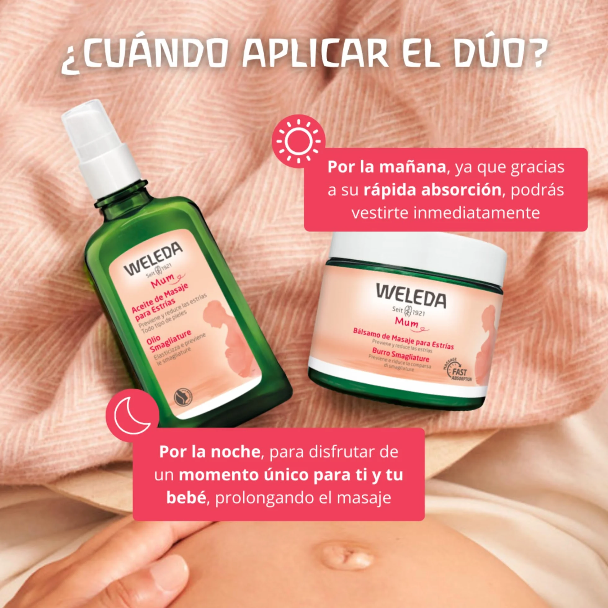 Weleda Bálsamo de Masaje Antiestrías Embarazo Manteca de Karité Jojoba 150 ml