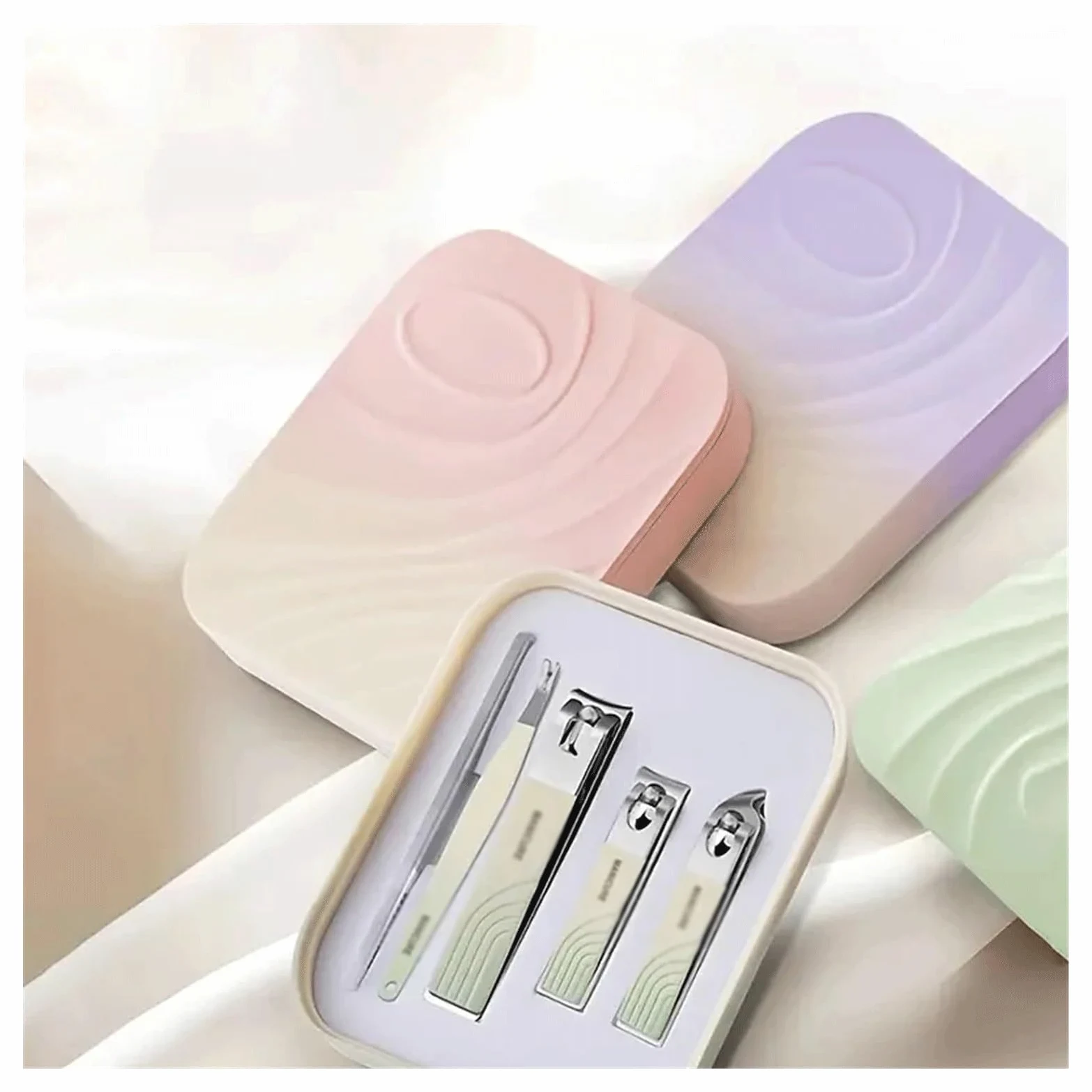 Kit de manicura práctico Juego de cortauñas Tijeras para el hogar Herramientas de pedicura de Acero Inoxidable cortauñas Viajes