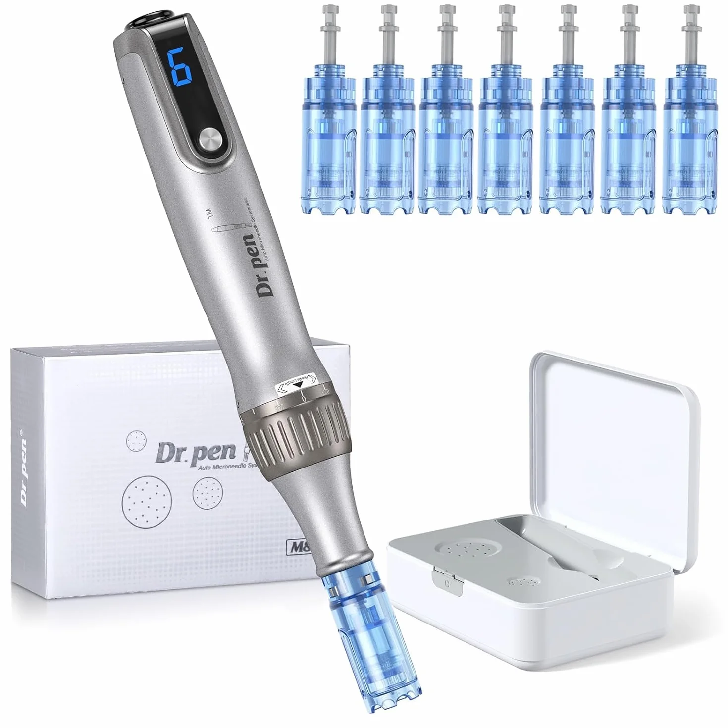 Dr.pen M8S Auténtico Microneedling Inalámbrico 7 Cartuchos