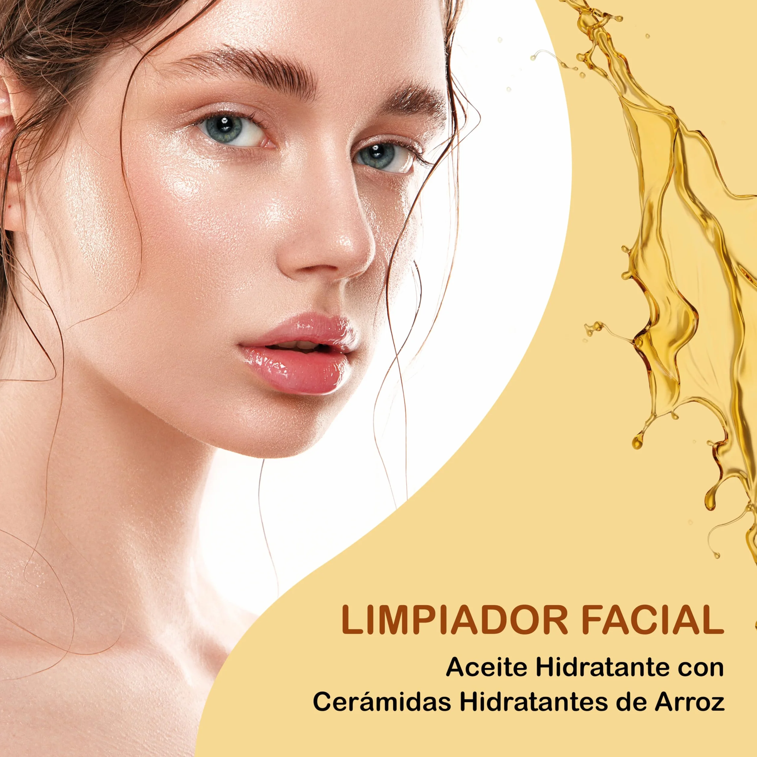 Aceite Desmaquillante Waterproof Triple Acción 500 ml - Limpiador Antiedad Hidratante Antiarrugas