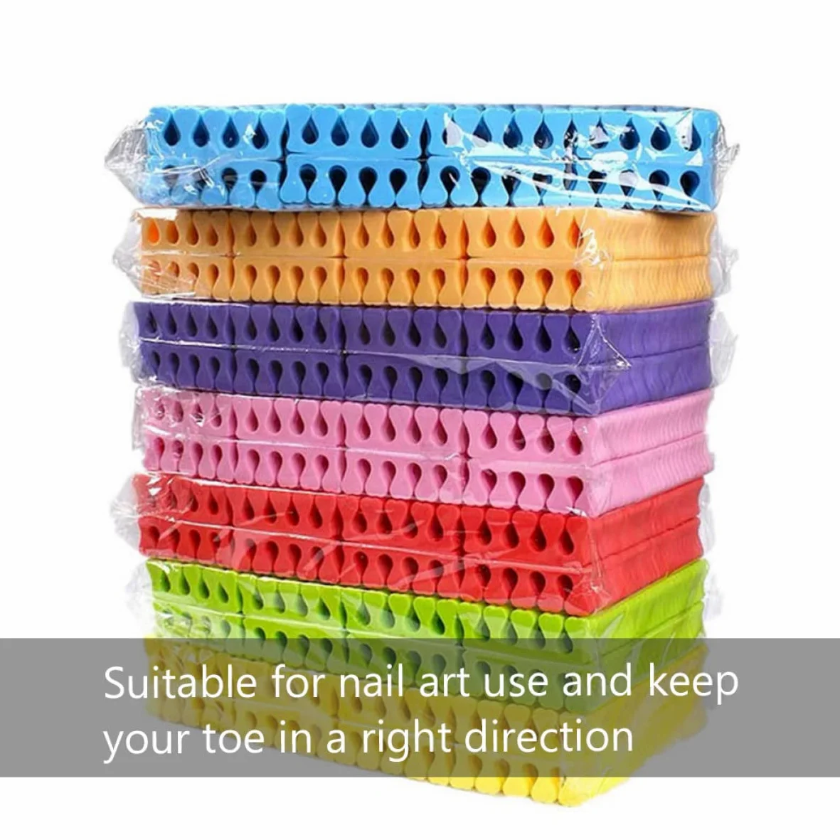 FOMIYES 100 pares de separadores desechables de dedos suaves de silicona espaciadores de dedos de espuma para los dedos de los pies separadores suaves