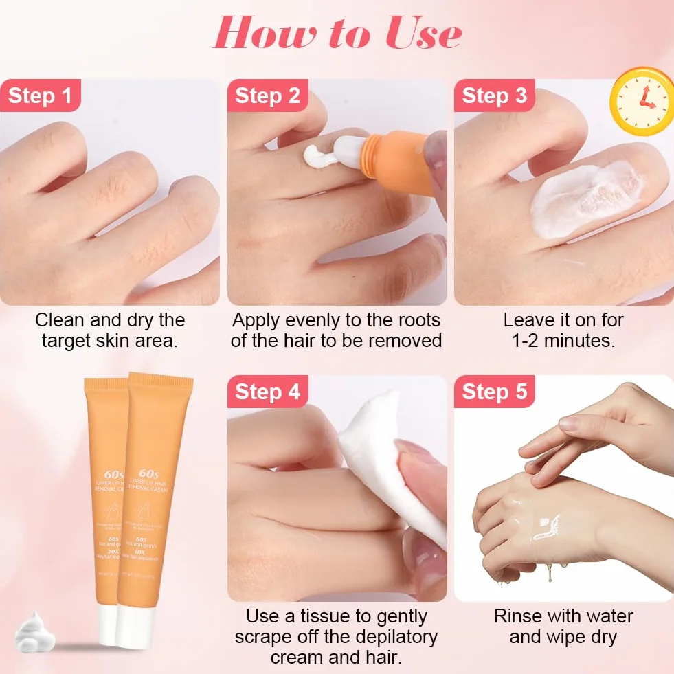 LOPHE Crema Depilatoria Facial y Corporal 2x20g para Mujer y Hombre Piel Sensible