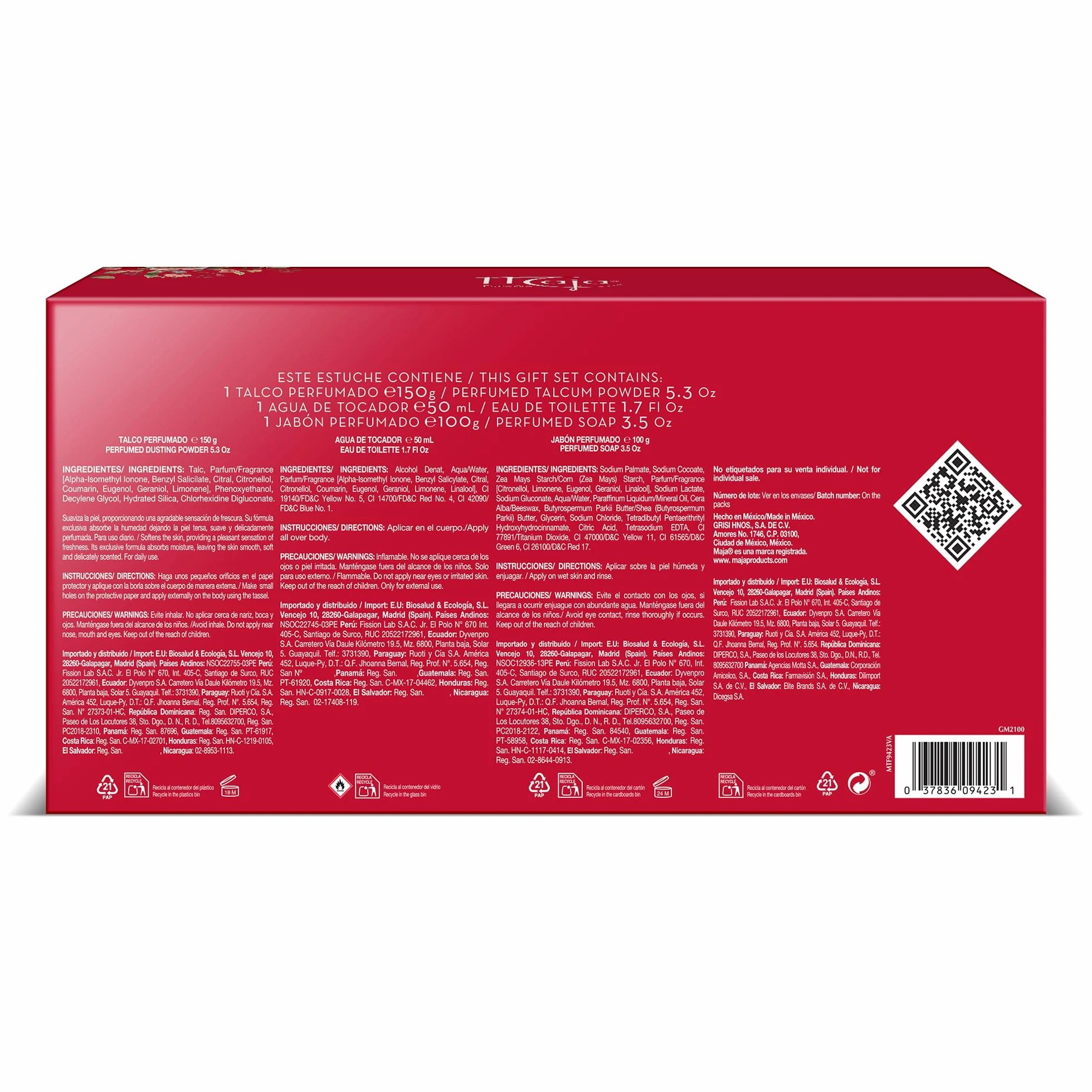 Maja Estuche Regalo Talquera 150 g Jabón 100 g Eau de Toilette 50 ml
