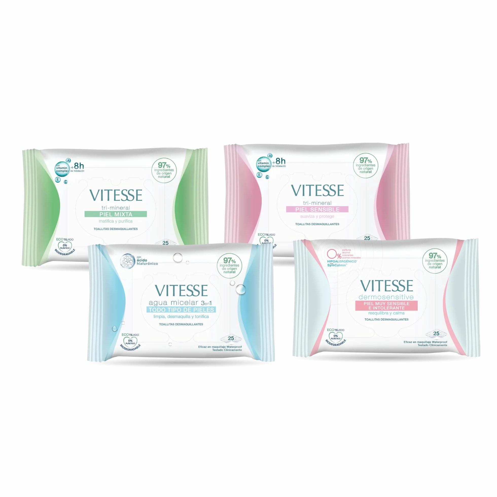 Vitesse Tri-Mineral Mixing Skin Cloths Makeup Remover 25