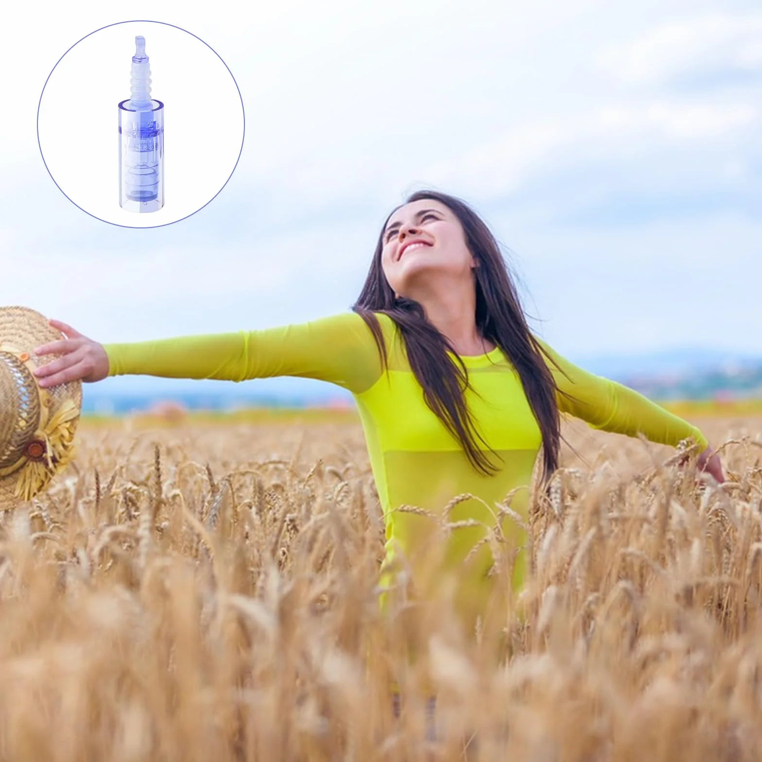 Agujas Dermapen 36 Puntas Microneedling Cartuchos Repuesto Antienvejecimiento Rejuvenecimiento Piel
