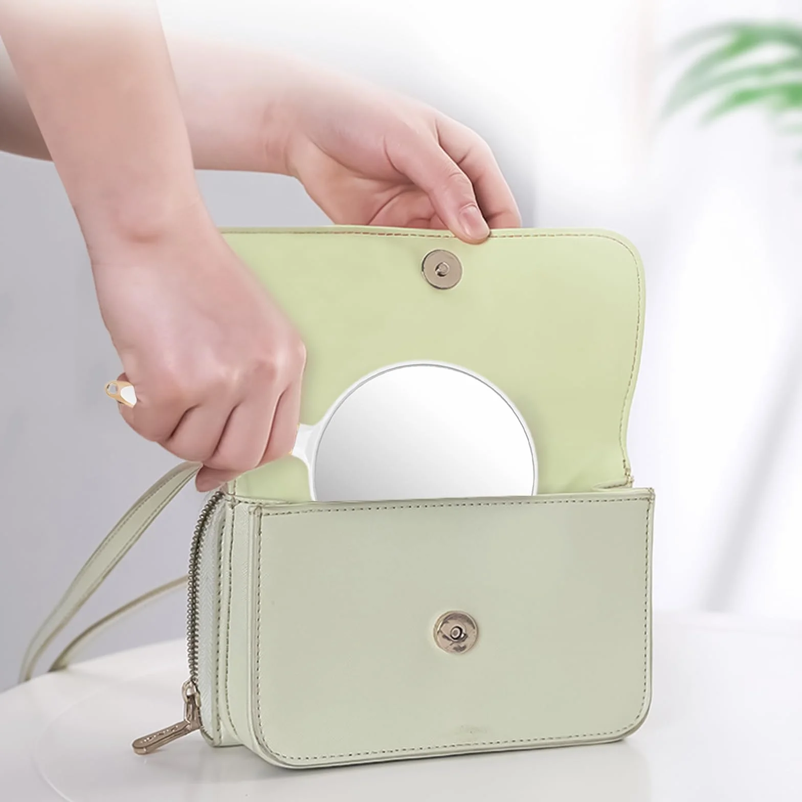 Espejo con Mango Profesional Ovalado Ergonómico para Peluquerías