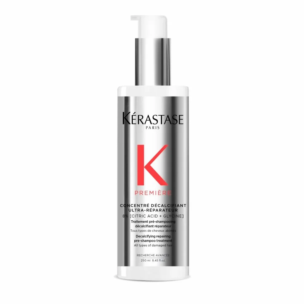 Kérastase Première Reparador de Cabello, Concentrado, Descalcificante, Tratamiento Cabello Seco y Dañado, con Ácido Cítrico y Glicina, Concentré Décalcifiant Ultra-Réparateur, 250 ml