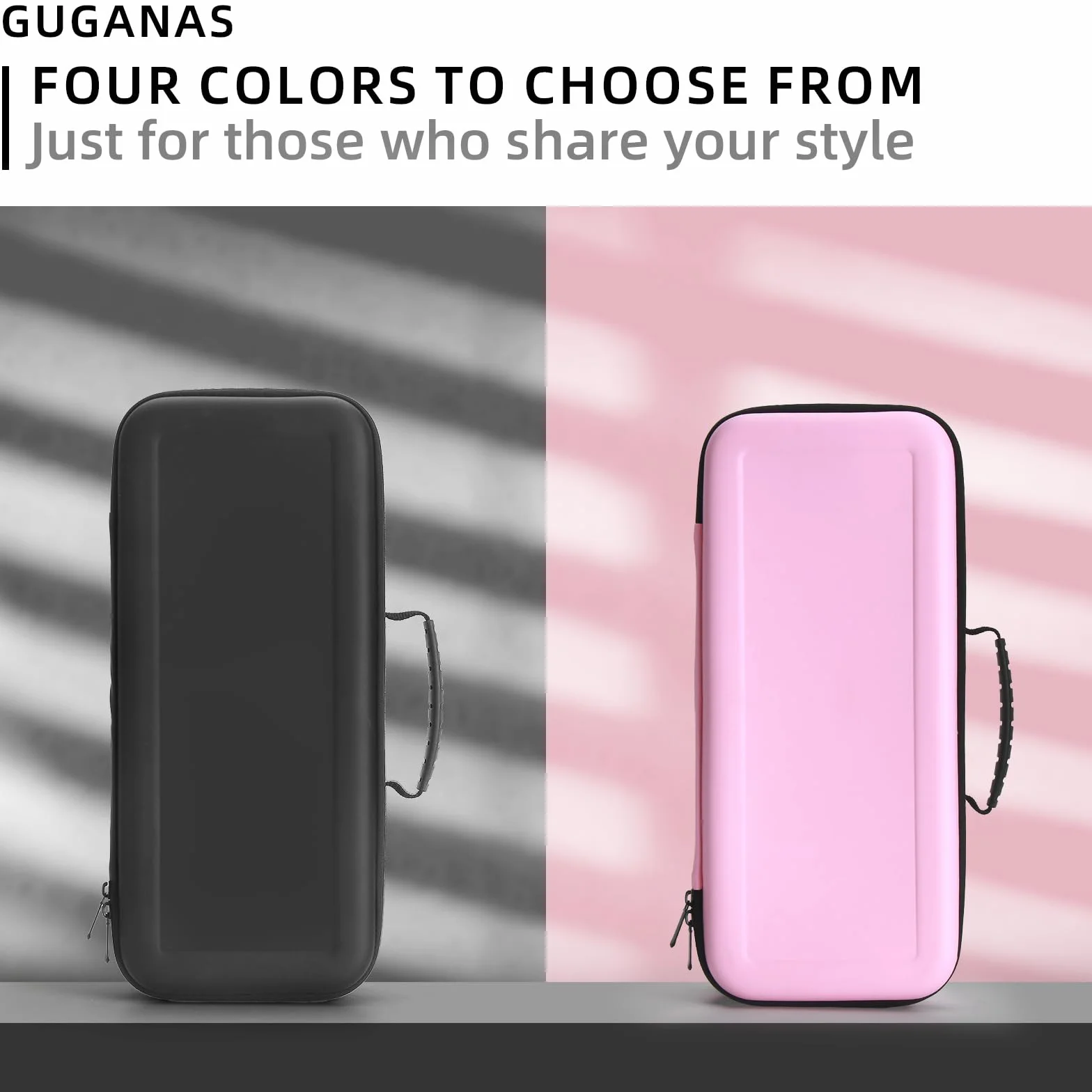 Funda rígida de viaje de poliuretano para alisador Dyson Airstrait HT01 y fuente de alimentación, impermeable, a prueba de golpes, funda de transporte de almacenamiento (rosa)