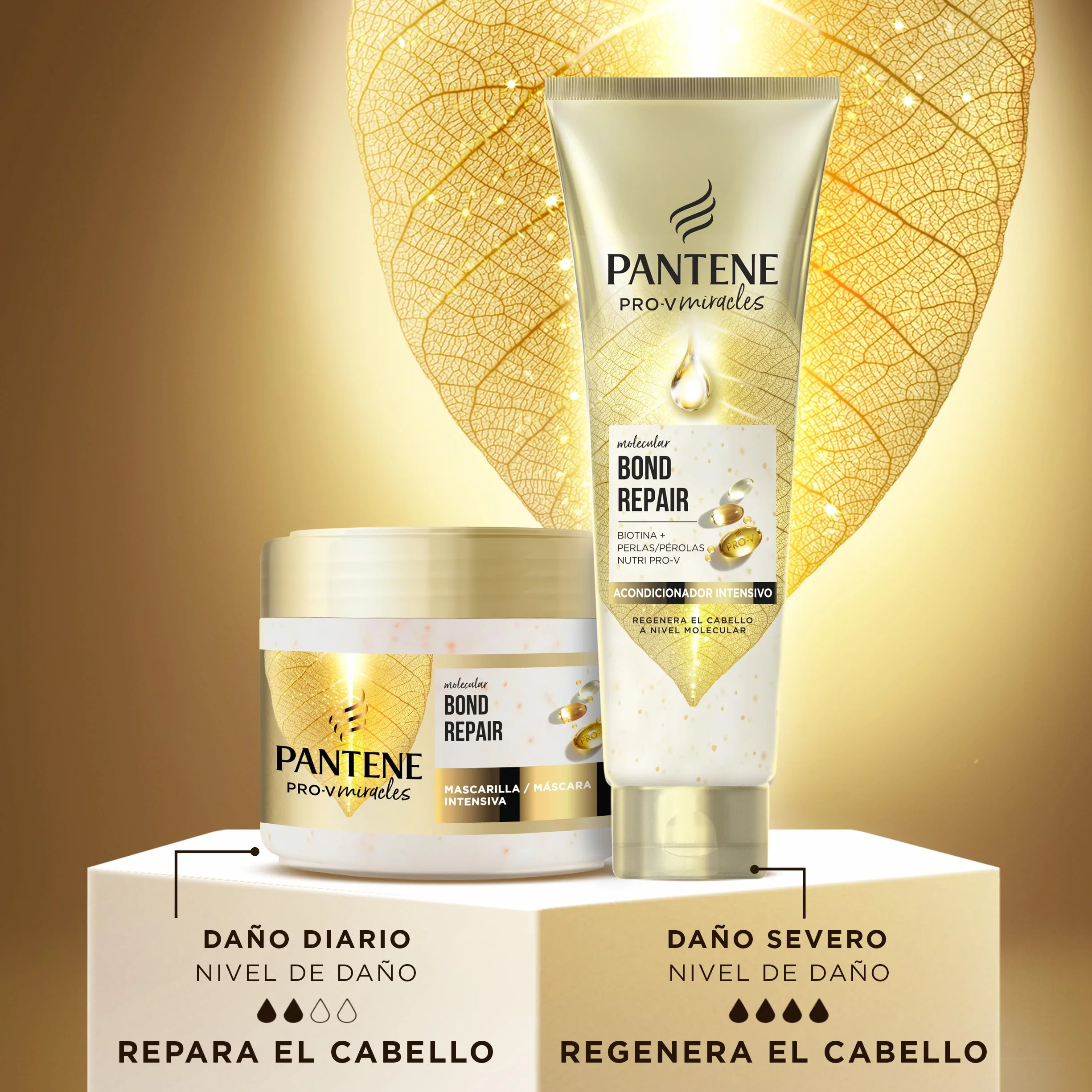 Pantene Molecular Bond Repair Mascarilla Capilar Intensiva con Biotina 300ml para Pelo Dañado