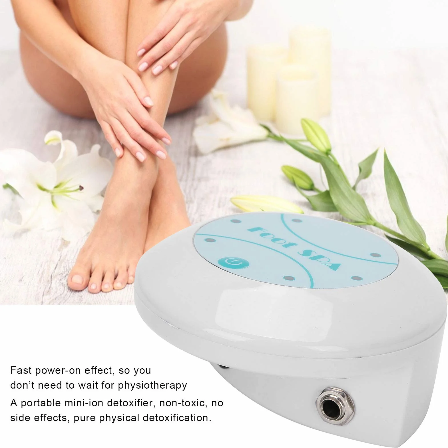 YUYTE Máquina de Desintoxicación de Pies, Masajeador de Baño de SPA de Pies Iónico, Desintoxicación, Masaje de Pies, Matraz Iónico Aqua SPA, Cuidado de la Salud, (1)