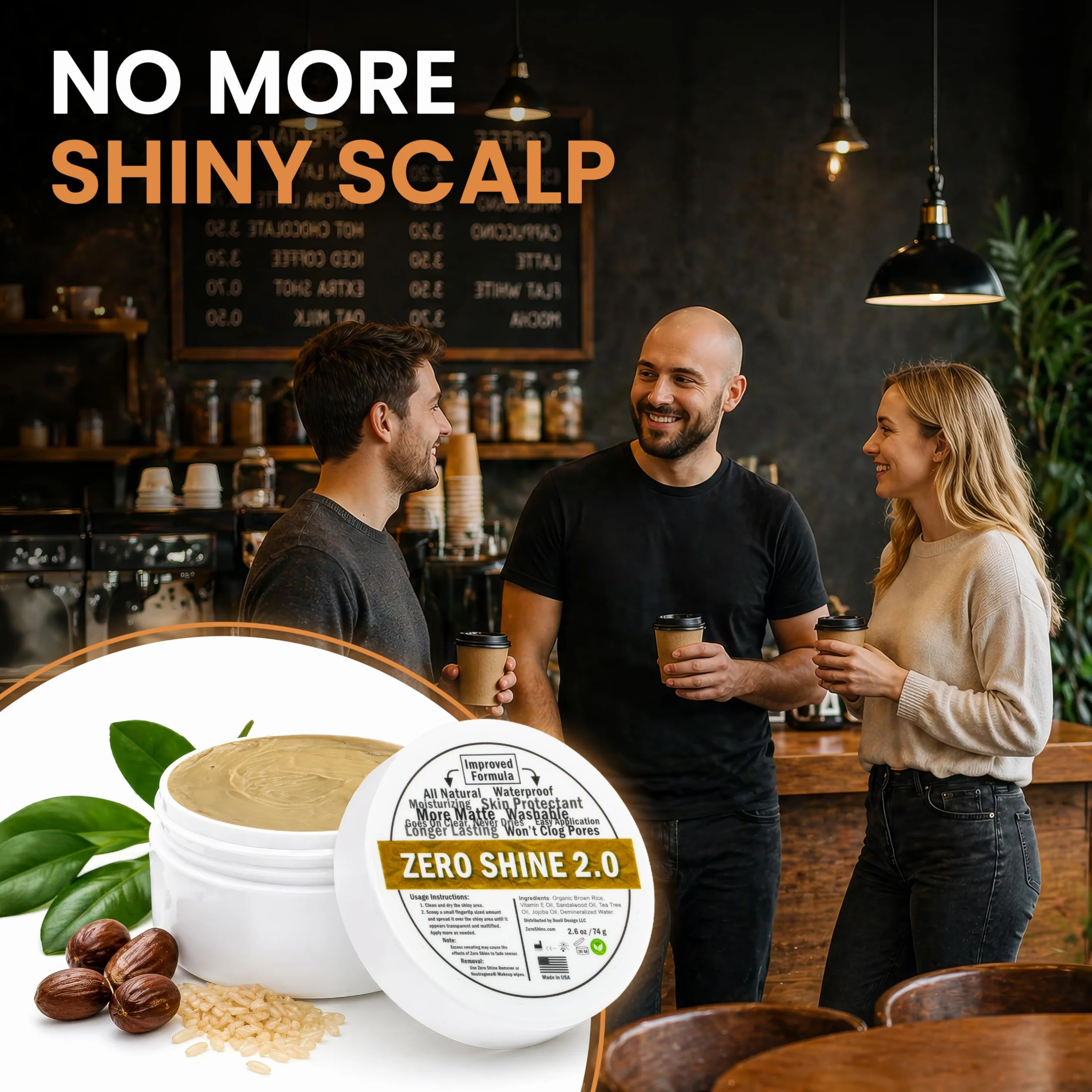 Crema nutritiva para calva antideslumbrante hidratante 74 g