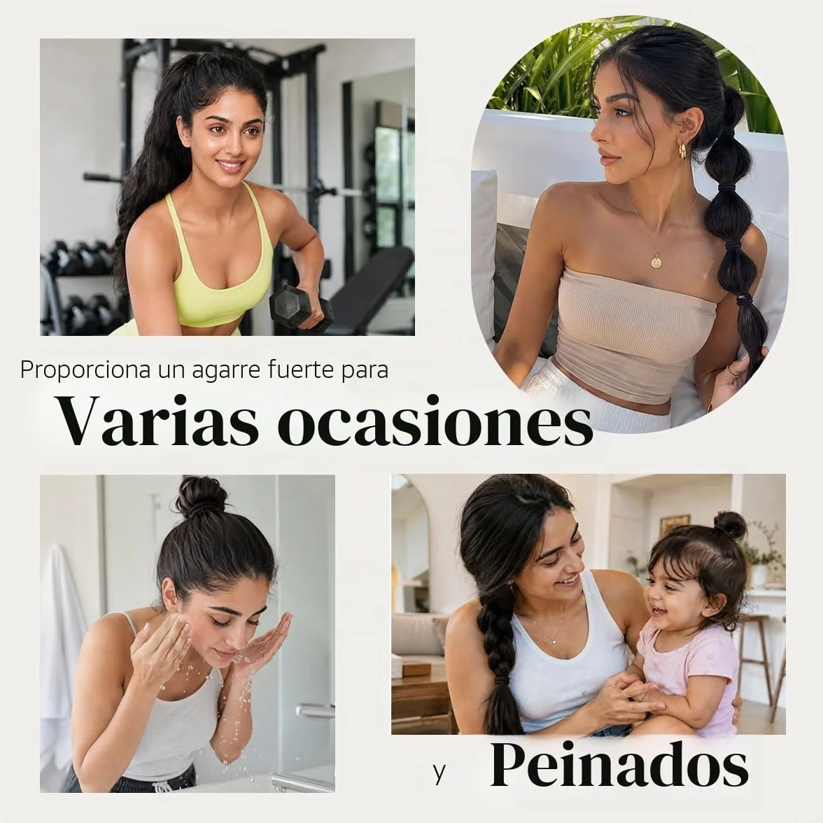 Dreamlover Gomas de Pelo Negras 50 Piezas Coleteros Pelo Mujer Antirotura Elástico Cabello