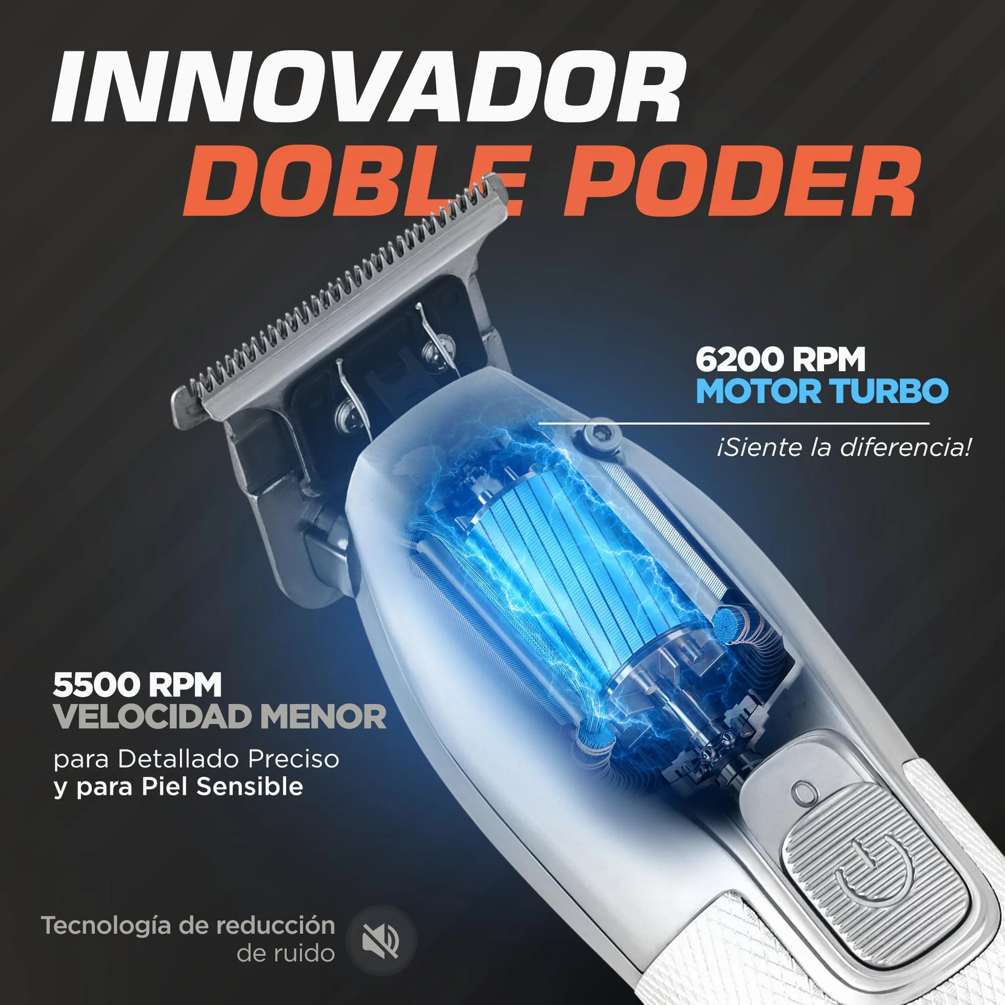 Fagaci Maquina Cortar Pelo Profesional con Batería 5H/3H, Cortapelos Hombre Turbo Corte Preciso