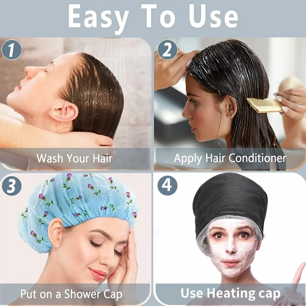 Gorro de Calentamiento Eléctrico para el Cabello, Vaporizador, Secador de Pelo, Tratamiento Térmico