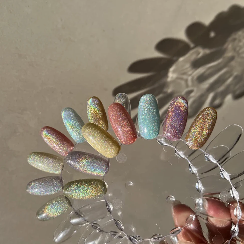 kit esmalte semipermanente Universal Arcoíris Ojo de gato Gel esmalte semipermanente 9D Brillo holográfico Reflectivo Láser Diamante esmalte uñas de gel, palos magnéticos lámpara de uñas de mesa