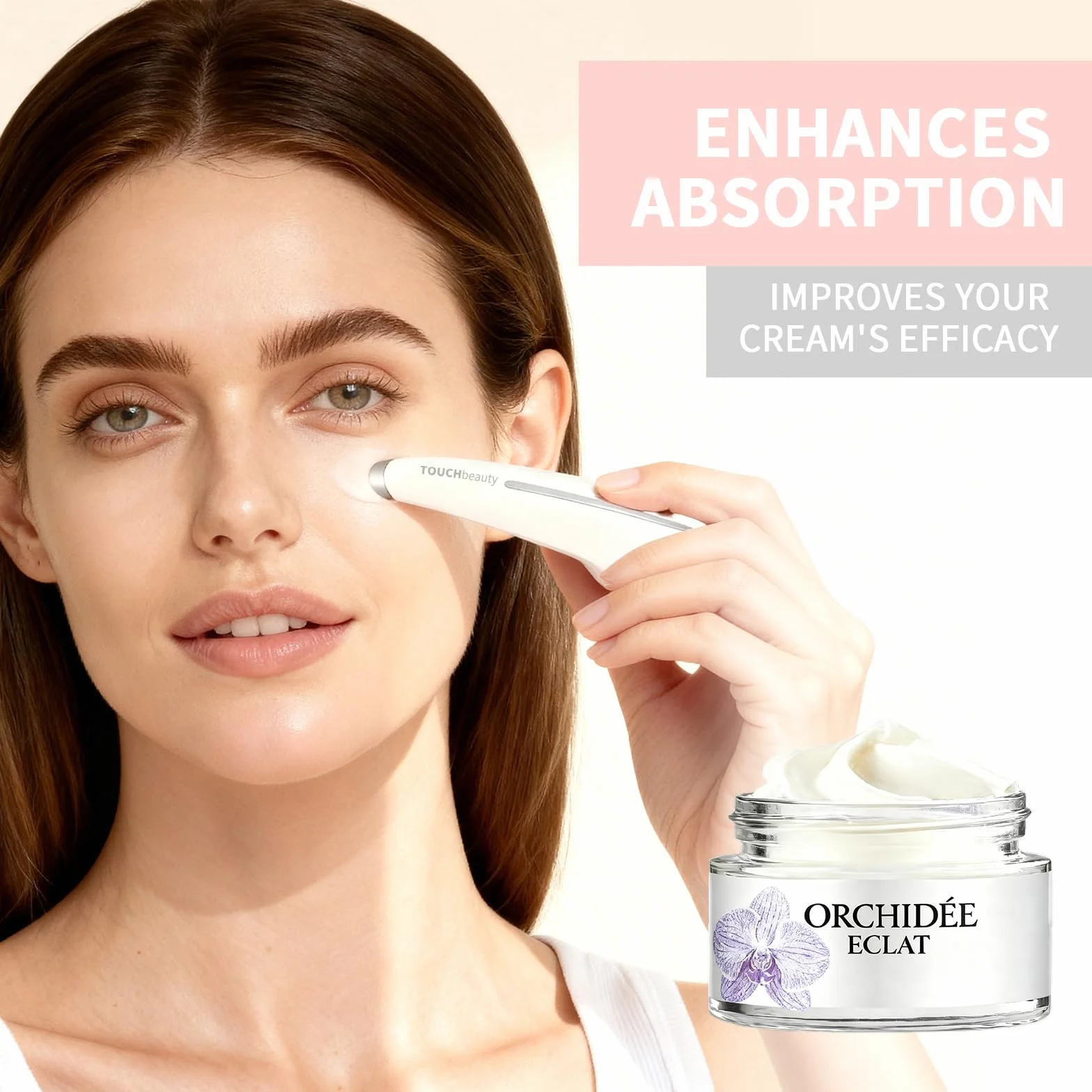 Masajeador de Ojos Eléctrico Antiarrugas, Masajeador Facial Térmico 40℃ para Bolsas Ojeras y Líneas Finas, con Función de Calor y Vibración, Portátil para Mujeres