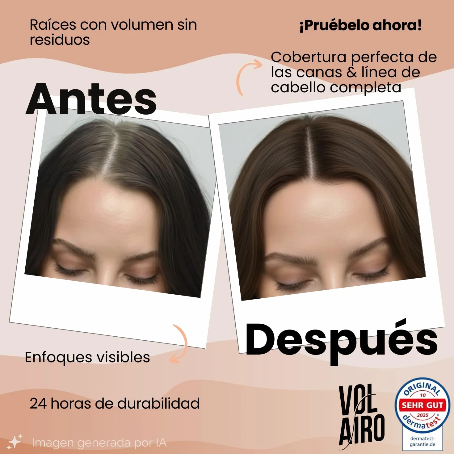 Polvo para raíces negro 4g cubre raíces visibles canas maquillaje resistente al agua