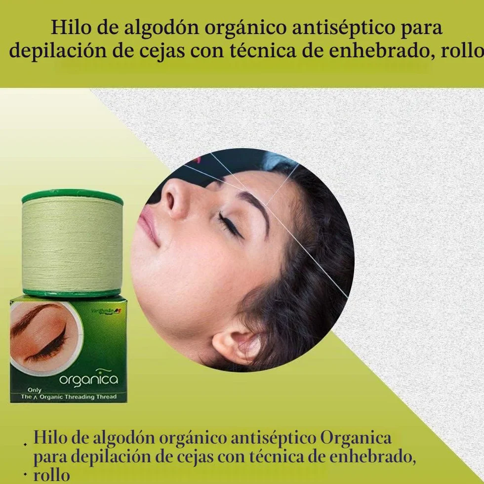 4 Bobinas de Hilo de Algodón Orgánico | Hilo de Enhebrar Cejas | Hilos Antibacterianos para Depilación Facial Preferences