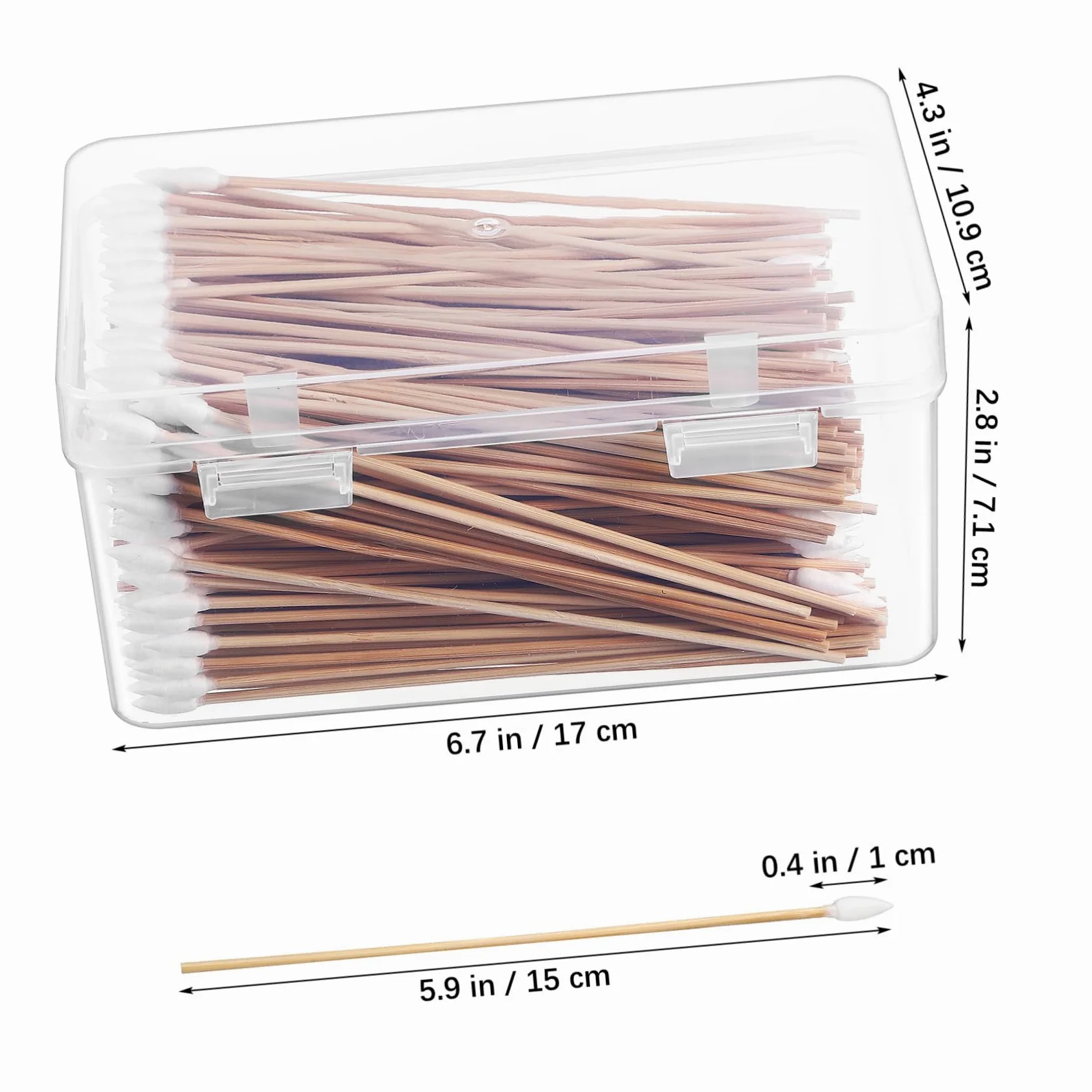 Beaupretty 1000 Piezas bastoncillo de algodón algodon bastoncillos hisopos de oído con punta puntiaguda aplicador de algodón hisopos para limpiar de oídos hisopo de maquillaje de ojos