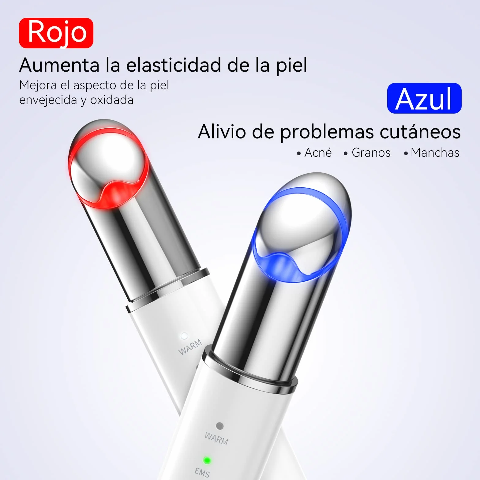 ANLAN Masajeador de Ojos, EMS Dispositivo de Ojos Antiarrugas y Antiedad, Luz Roja& Azu de LED Terapia, 40 ℃ Compresa Caliente, Mejora Ojeras, Bolsas, Hinchazón, Arrugas, Contorno de Ojos