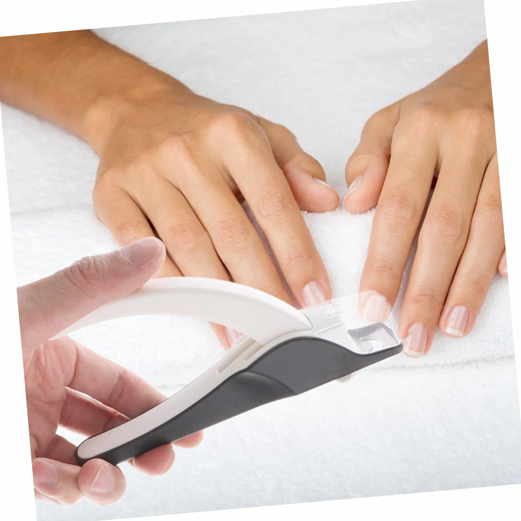 SHERCHPRY Cortauñas Profesional 1 Unidad Mango Texturizado Antisalpicaduras Para Uñas Postizas